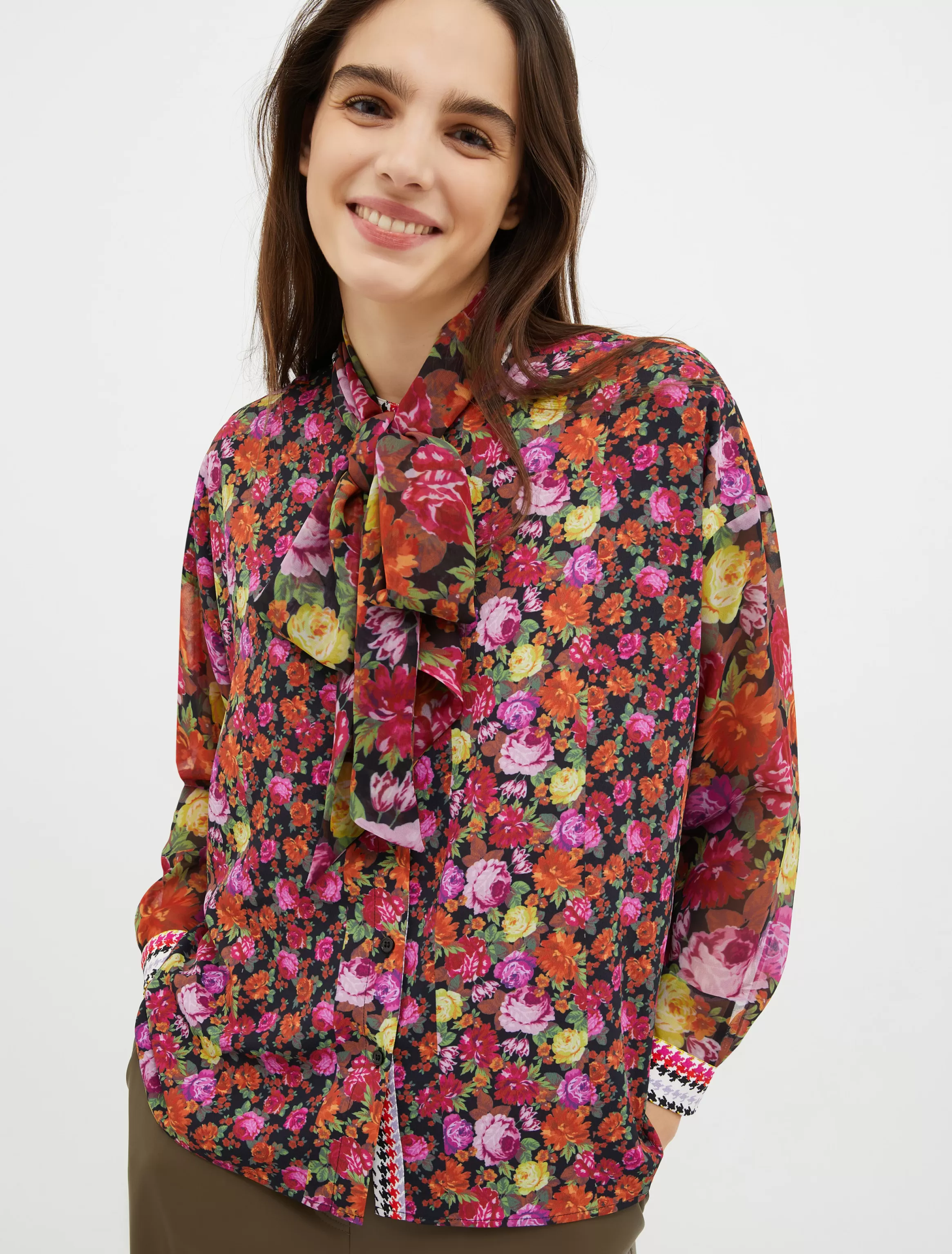 Printed crêpe-de-Chine shirt*Max&Co Discount