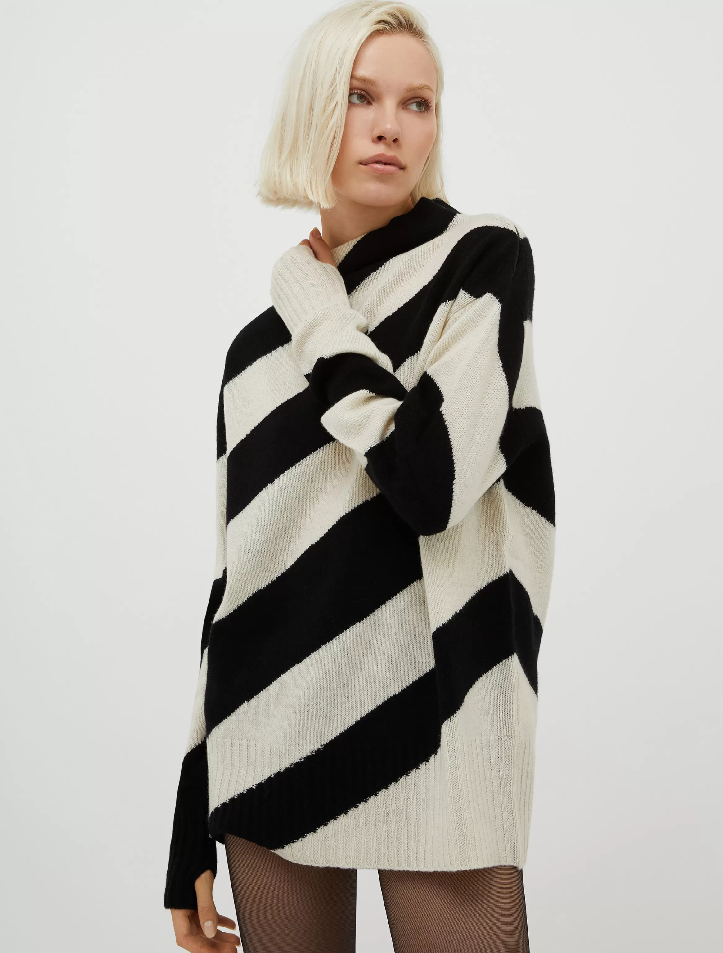 Pure wool jumper with maxi stripes*Max&Co Outlet