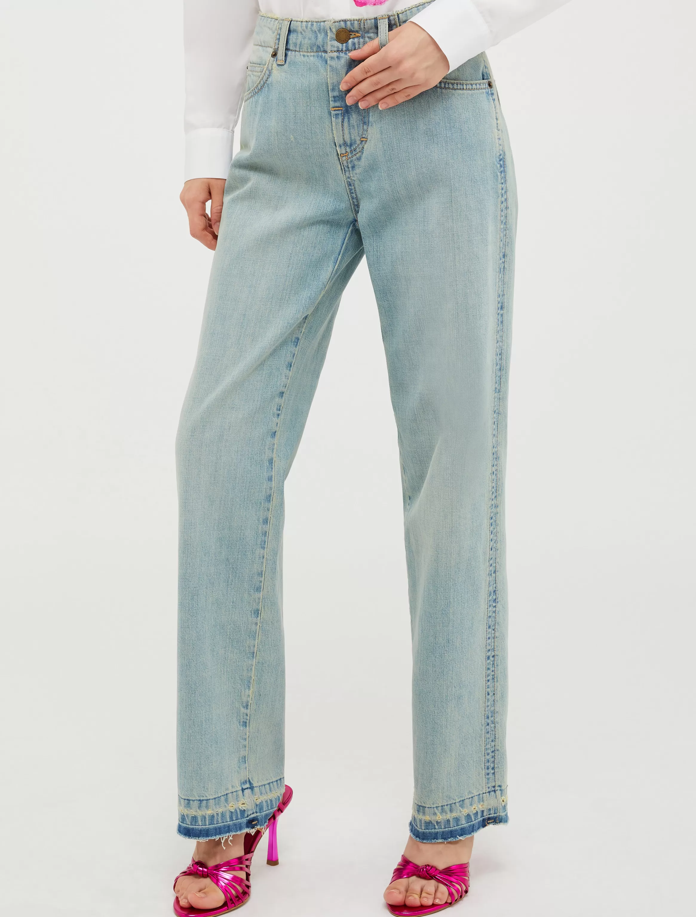 Raw-edge straight-fit jeans*Max&Co Store