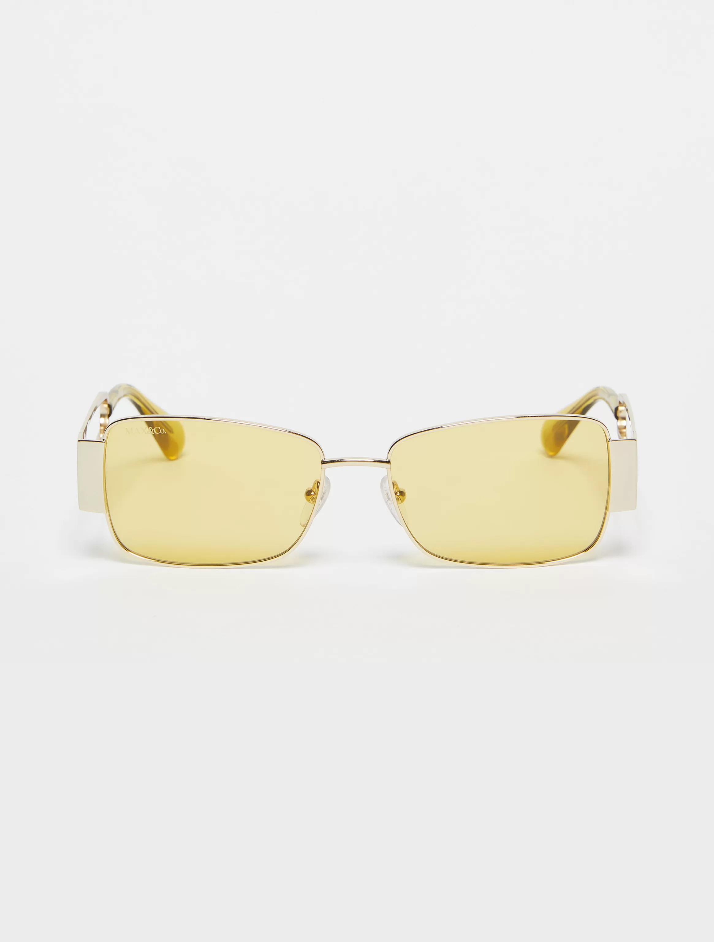 Rectangular metal glasses*Max&Co Best Sale