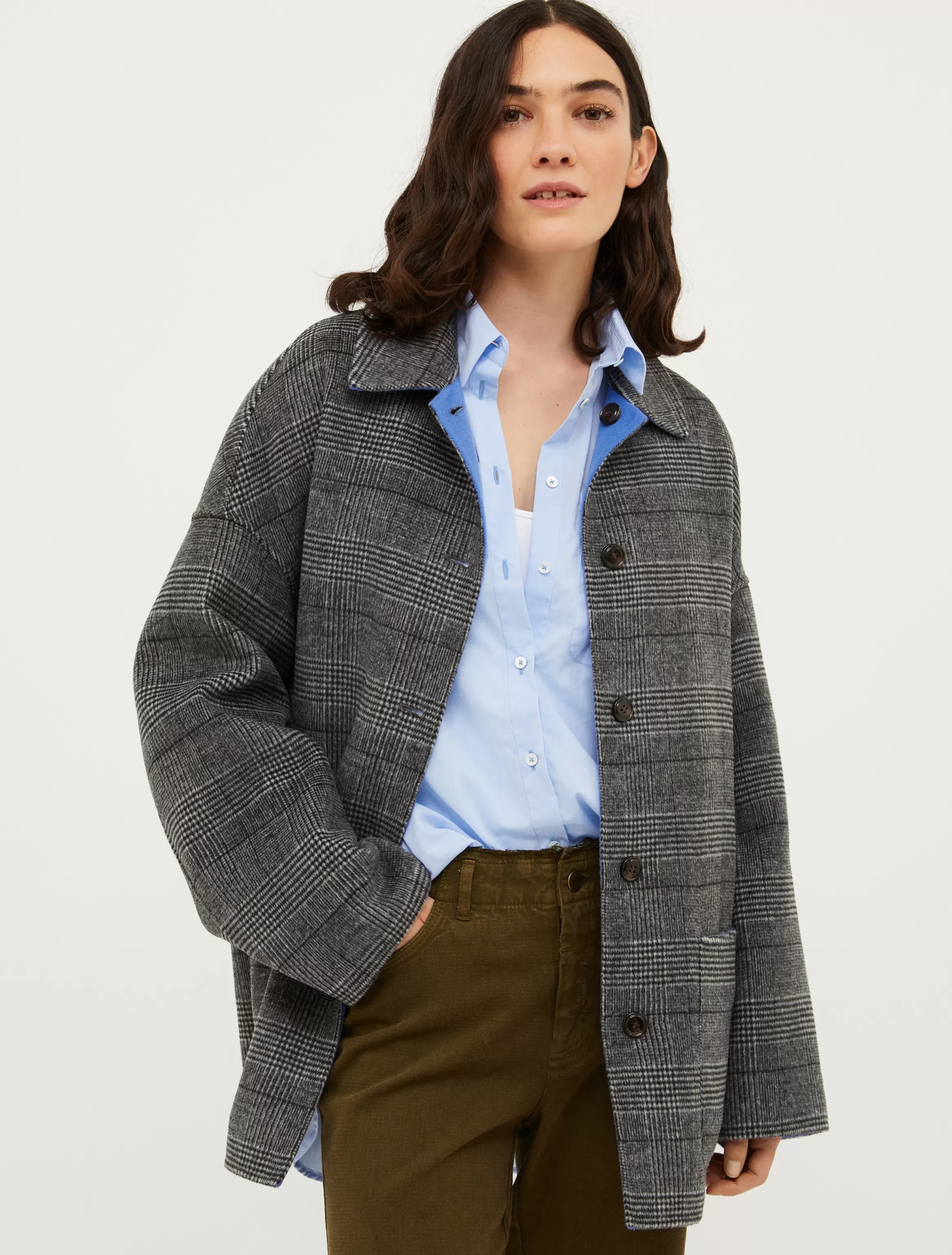 Reversible wool shirt jacket*Max&Co Hot