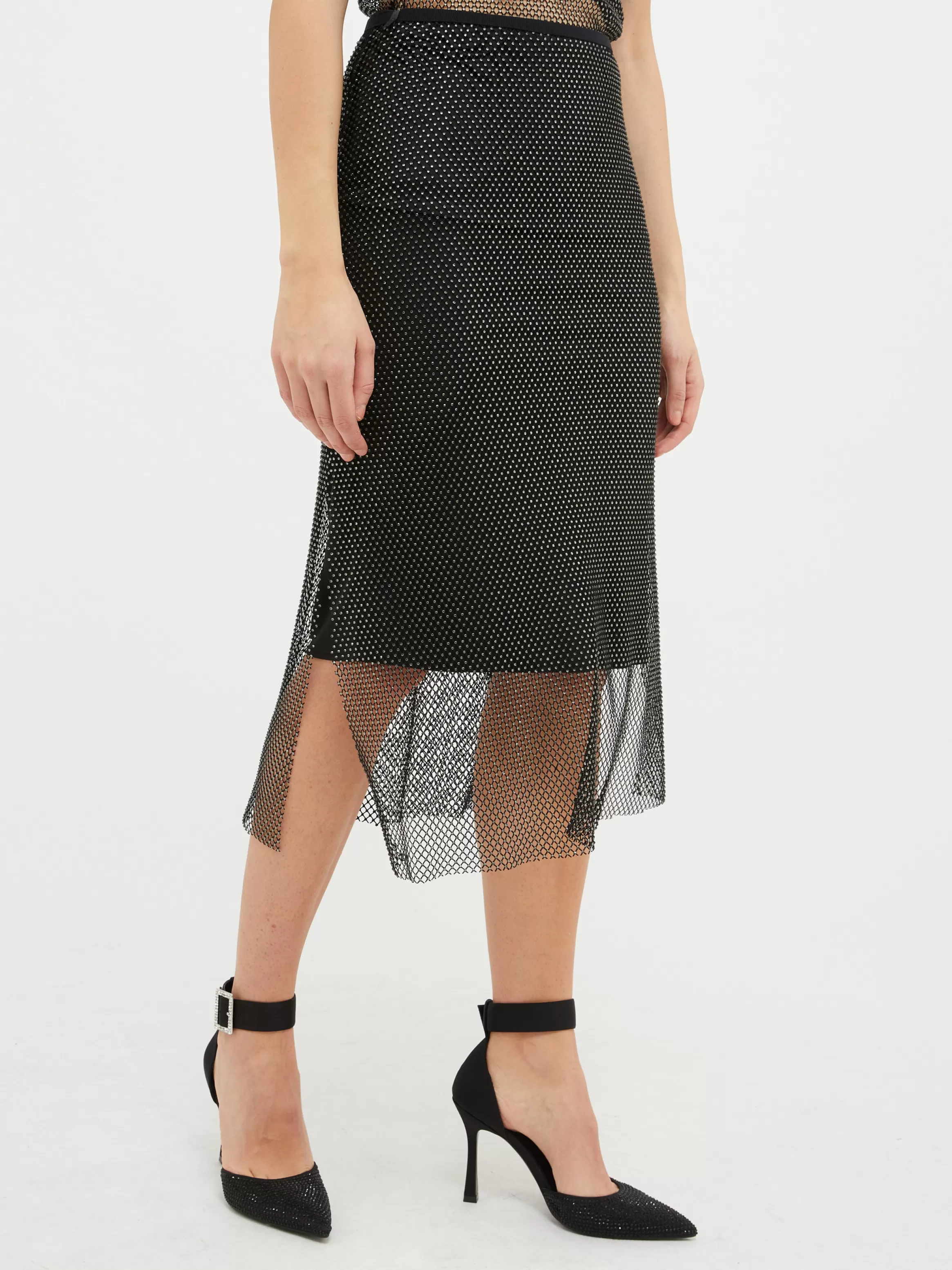 Rhinestone-embellished midi skirt*Max&Co Outlet