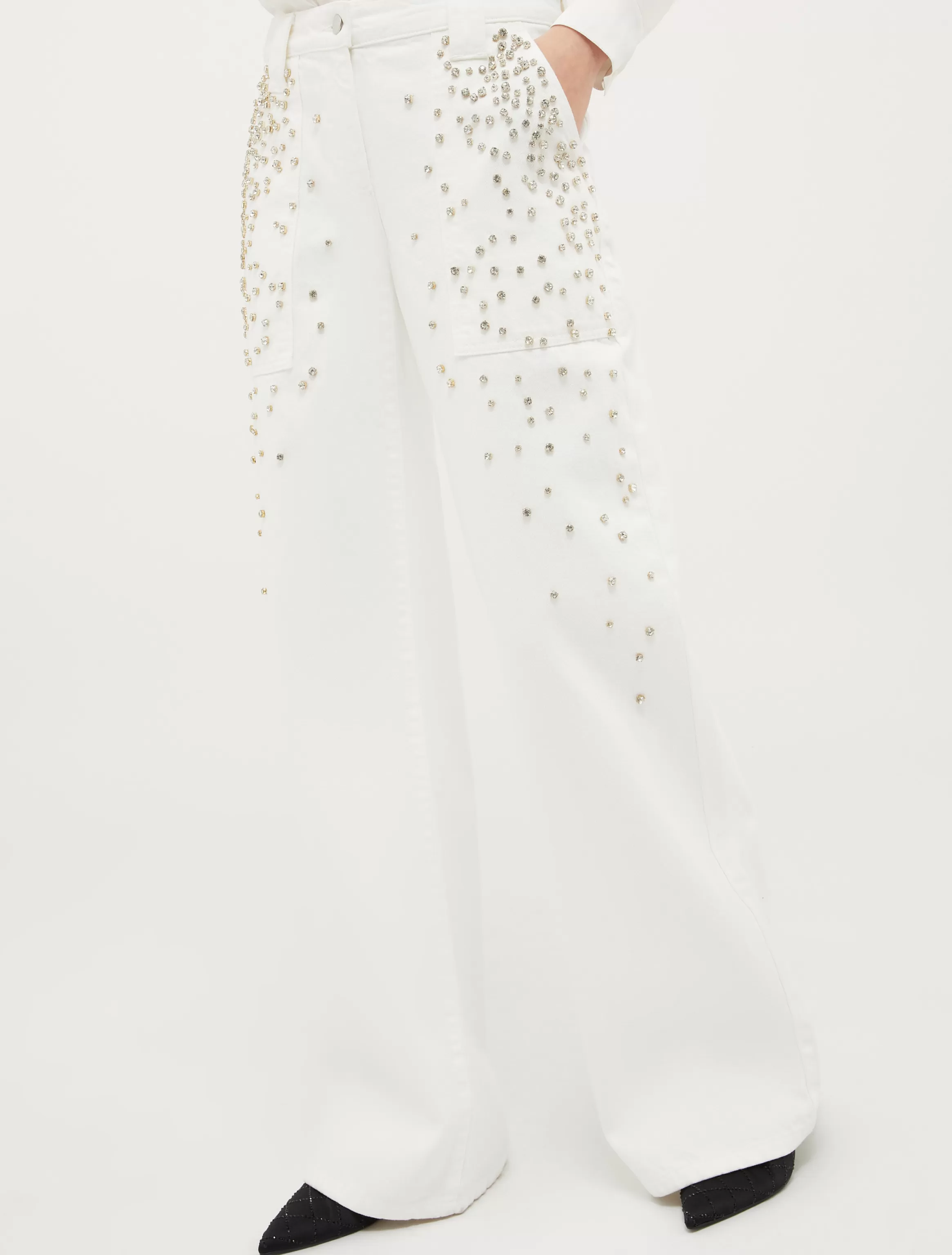 Rhinestone-embellished trousers*Max&Co Outlet