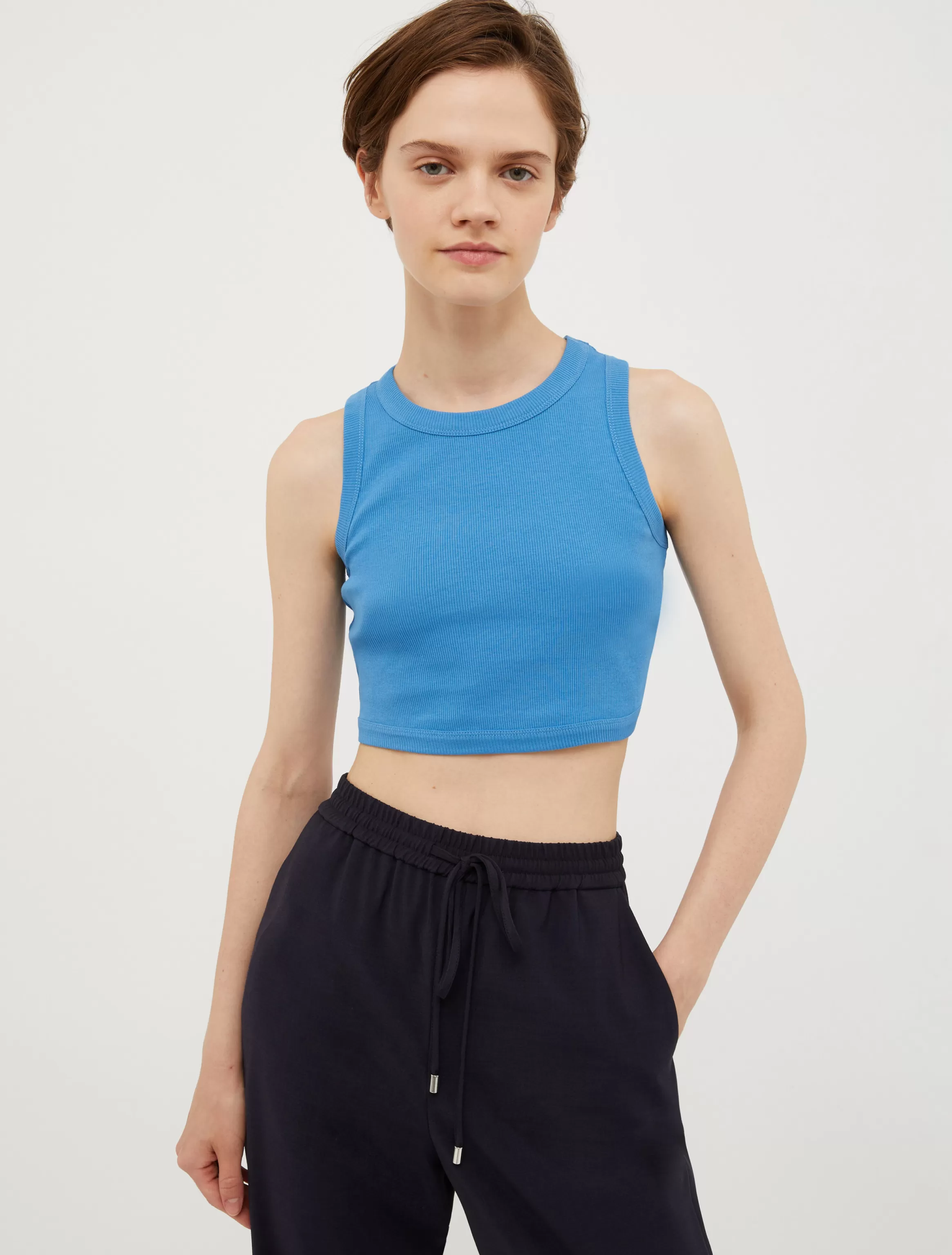 Ribbed cotton cropped top*Max&Co Fashion