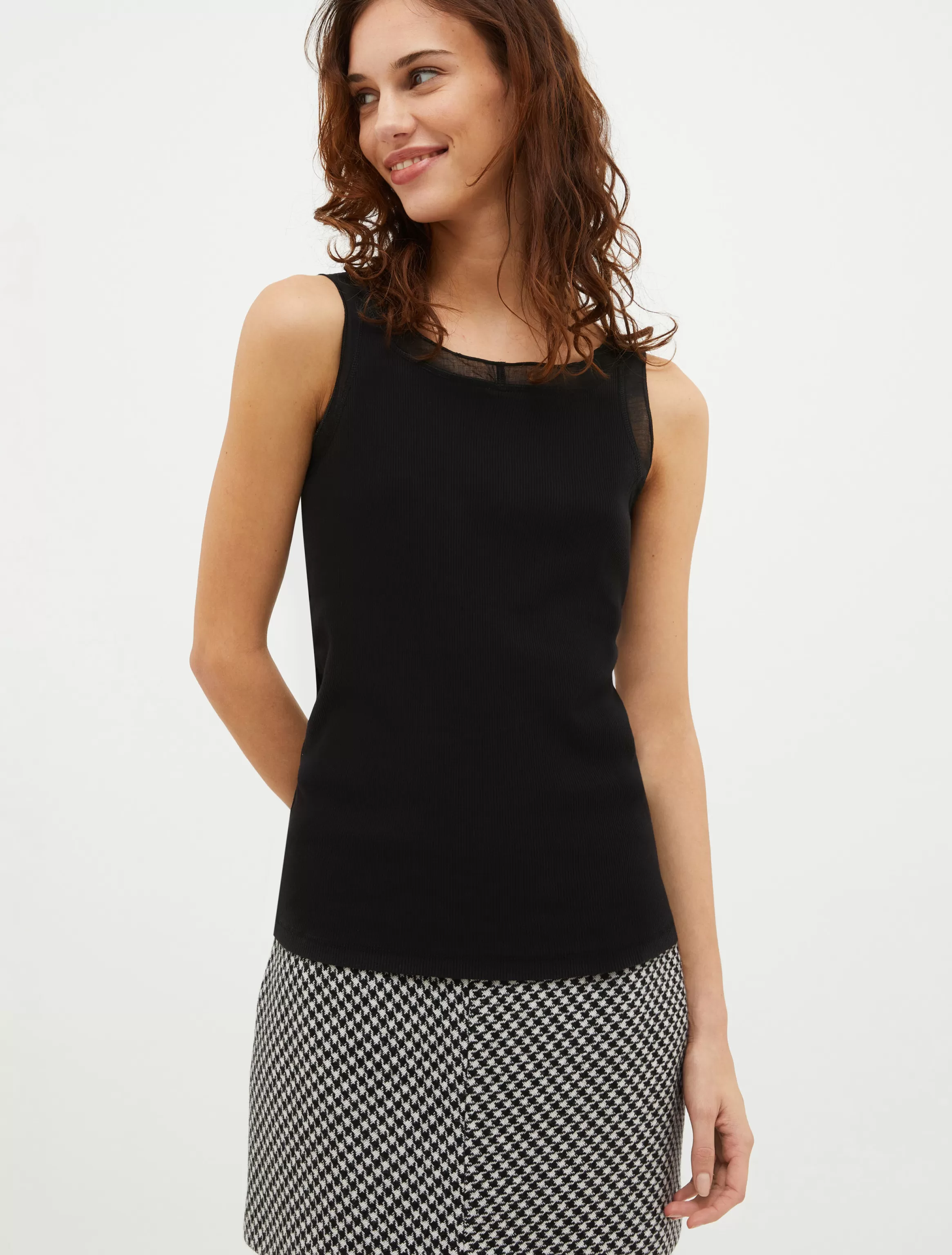 Ribbed cotton-jersey tank top*Max&Co Flash Sale