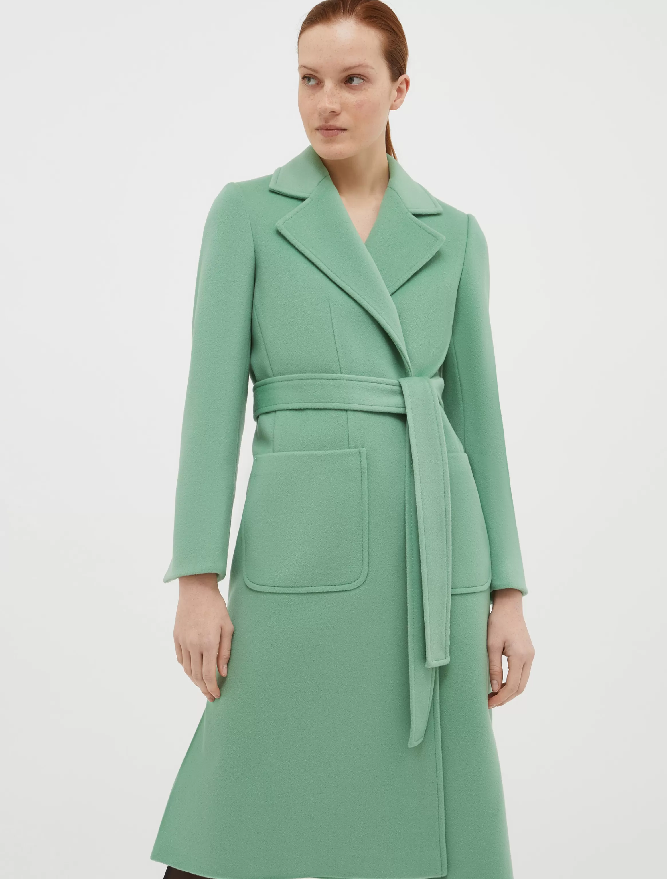 Runaway wool-drap midi coat*Max&Co Best Sale