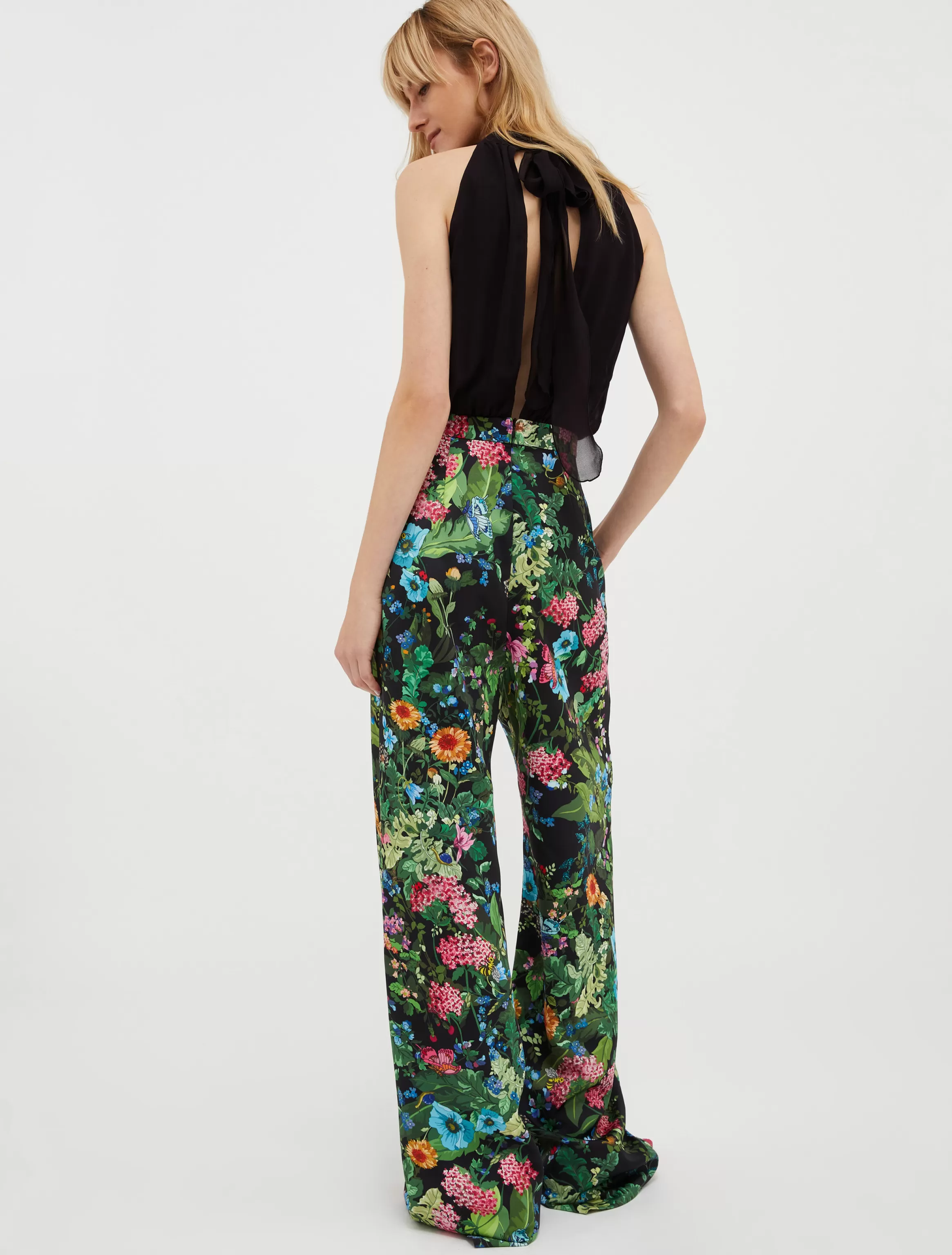 Satin and georgette jumpsuit*Max&Co Discount