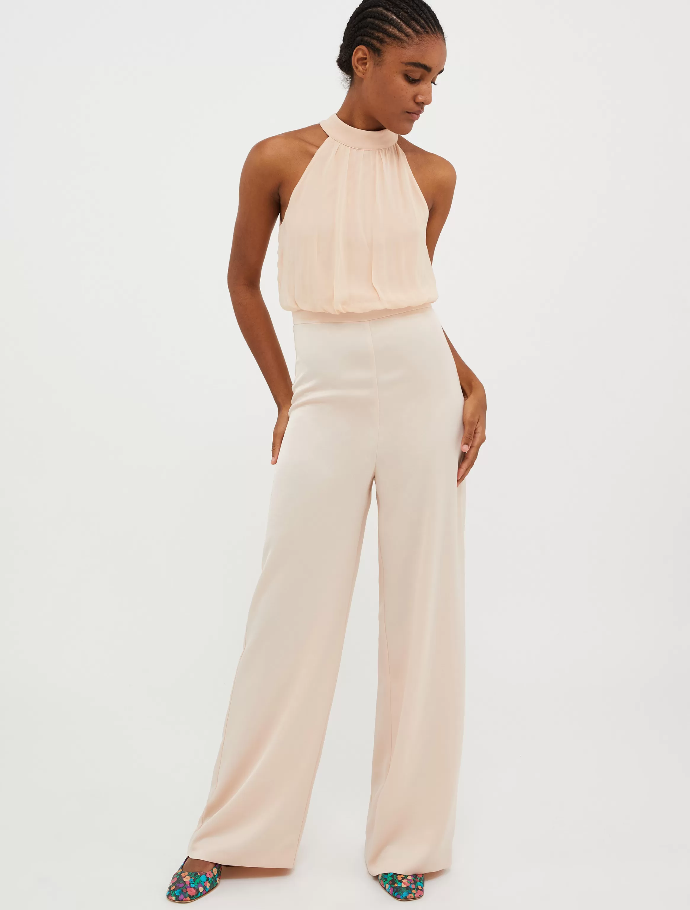 Satin and georgette jumpsuit*Max&Co Online