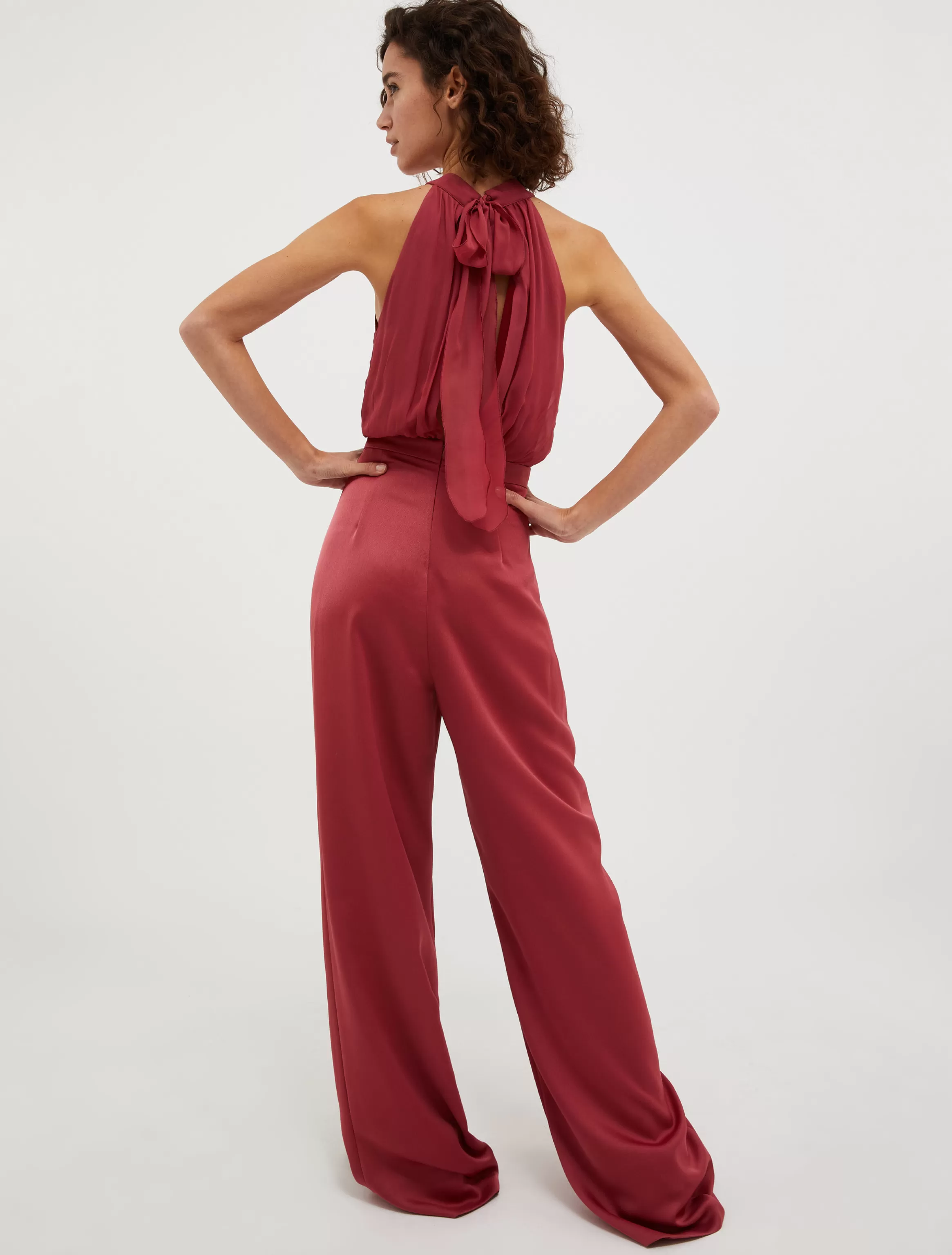 Satin and georgette jumpsuit*Max&Co Fashion