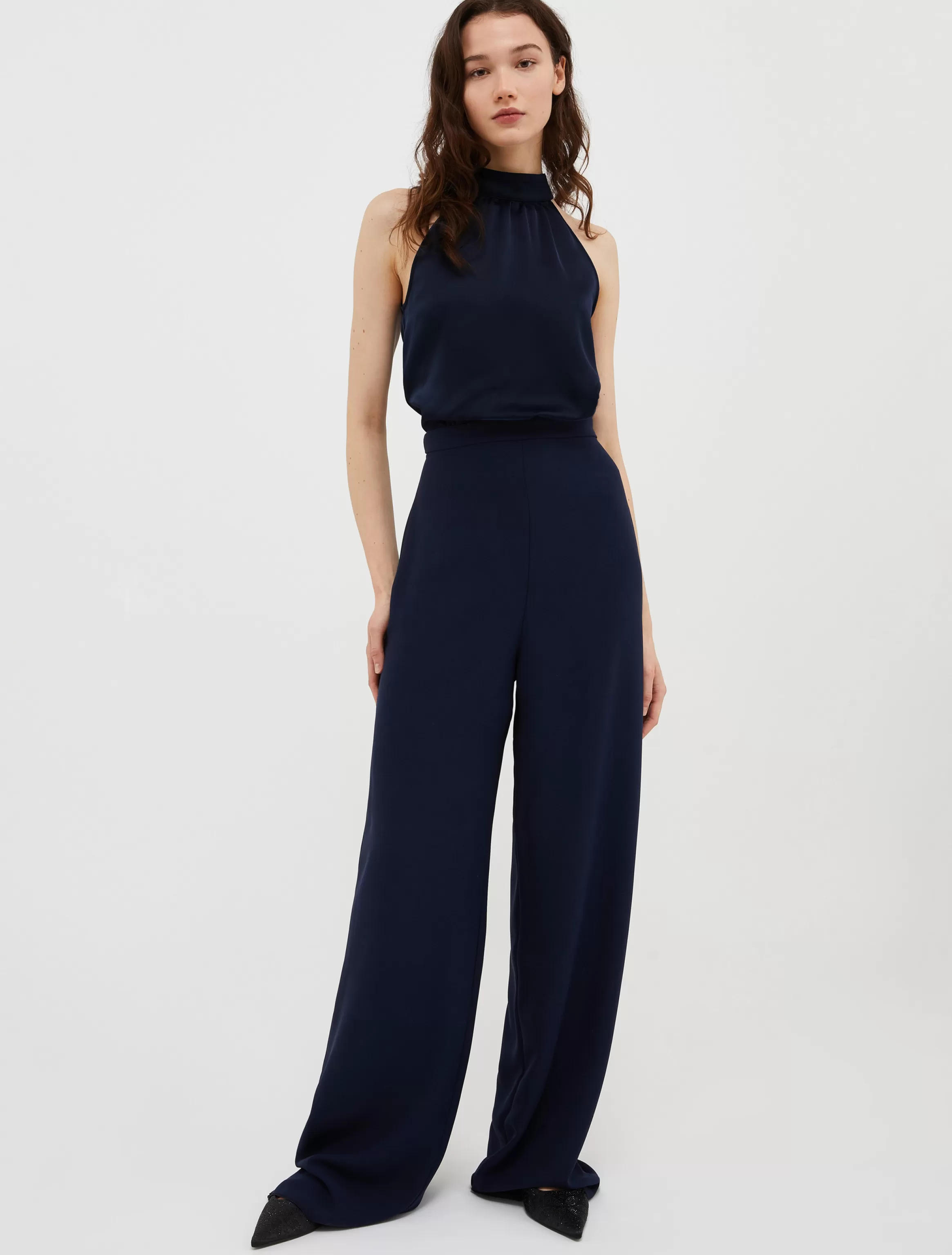 Satin and georgette jumpsuit*Max&Co Store