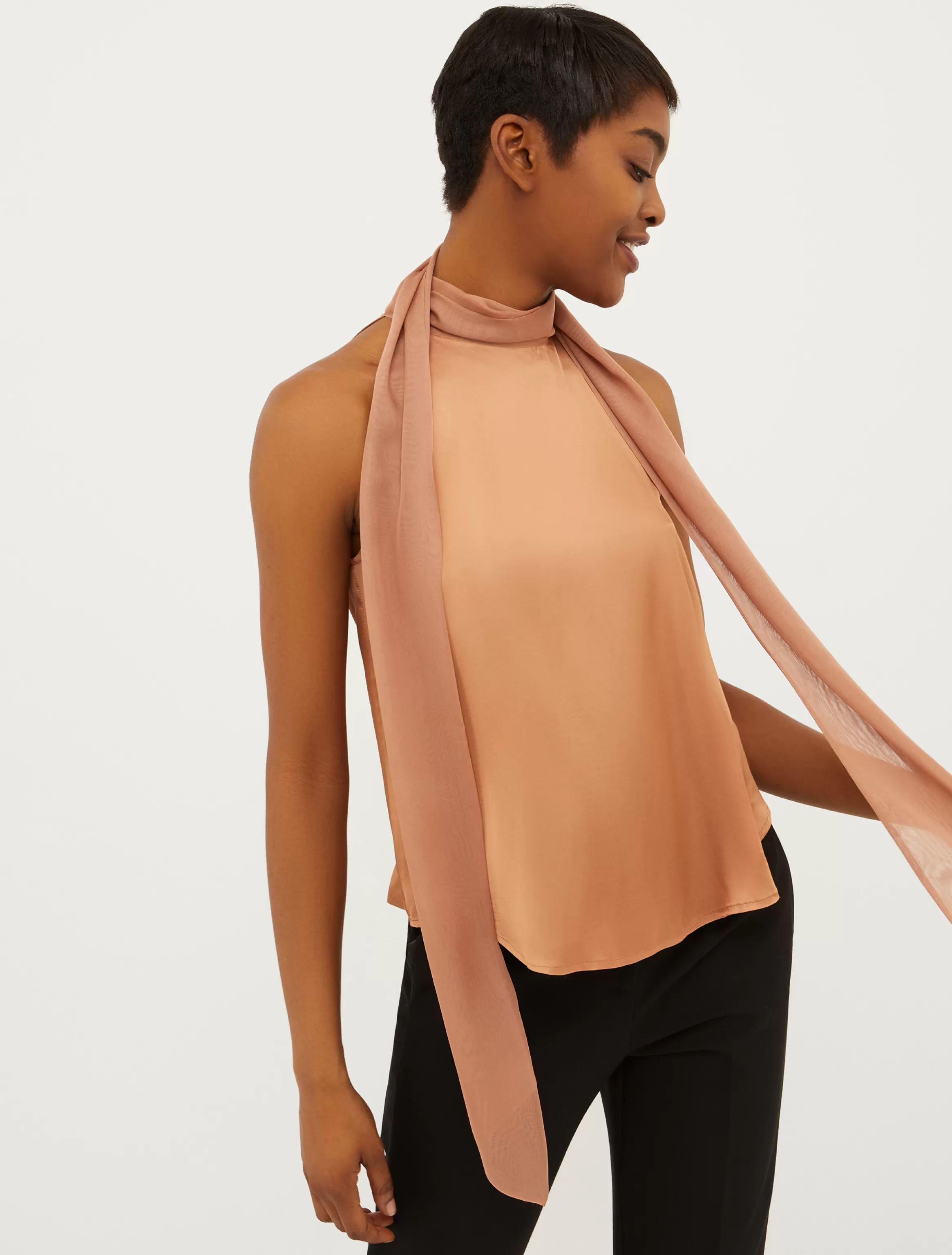 Satin halterneck top*Max&Co Flash Sale