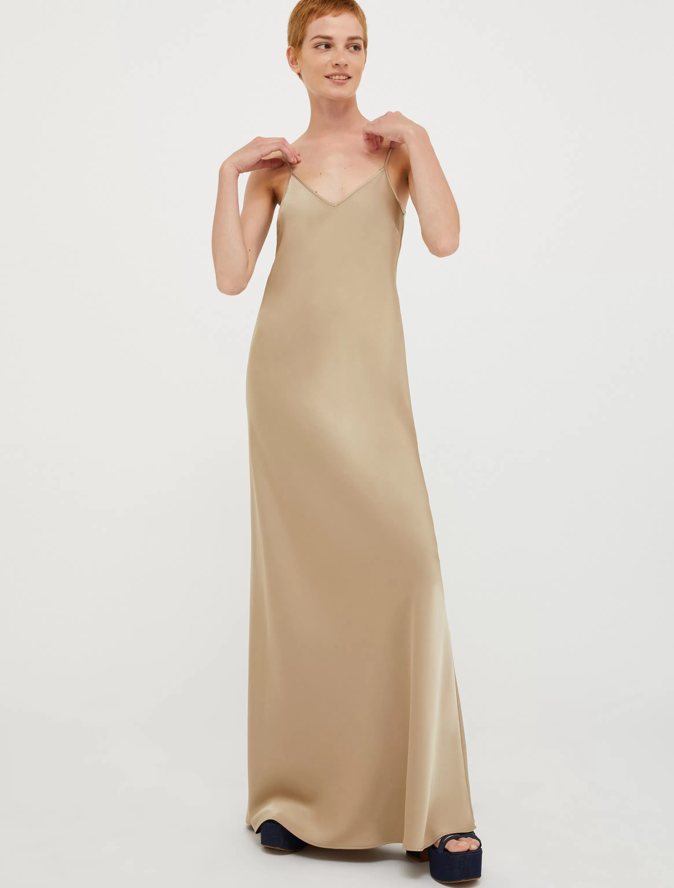 Satin maxi slip dress*Max&Co Store