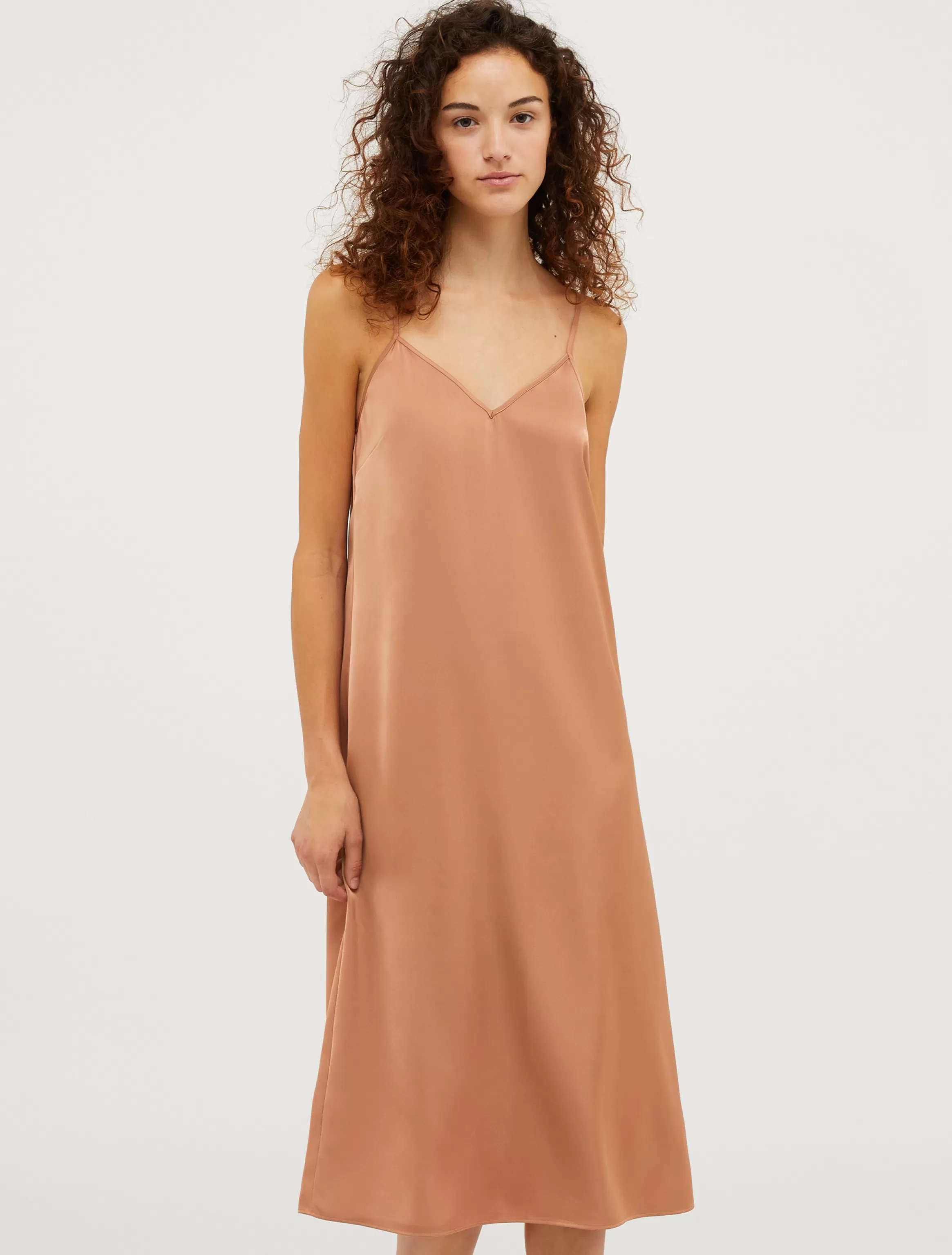 Satin midi slip dress*Max&Co Sale