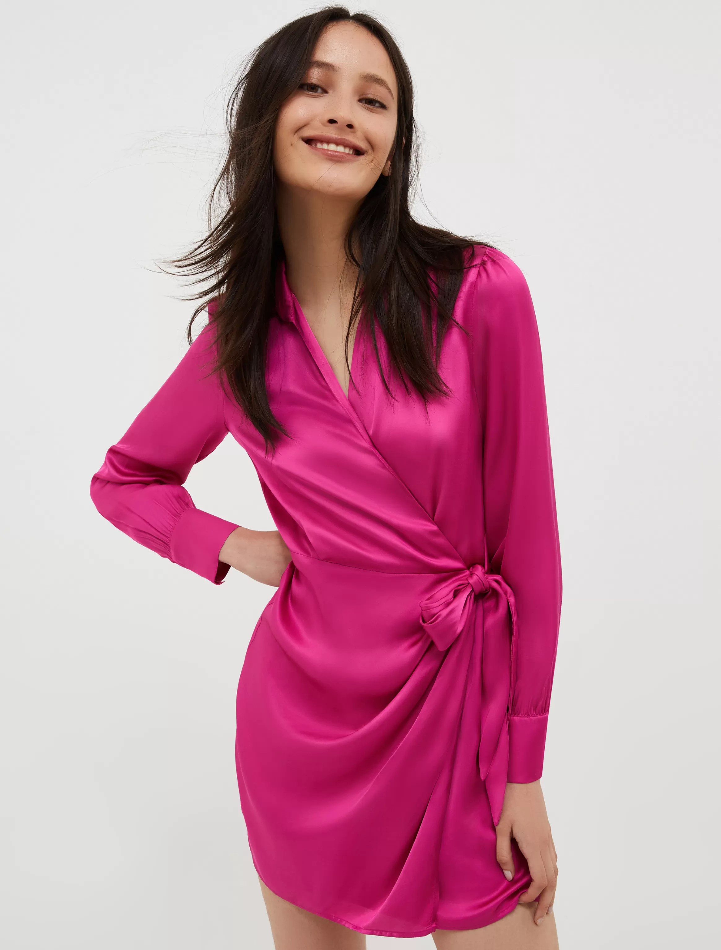 Satin wrap dress*Max&Co New