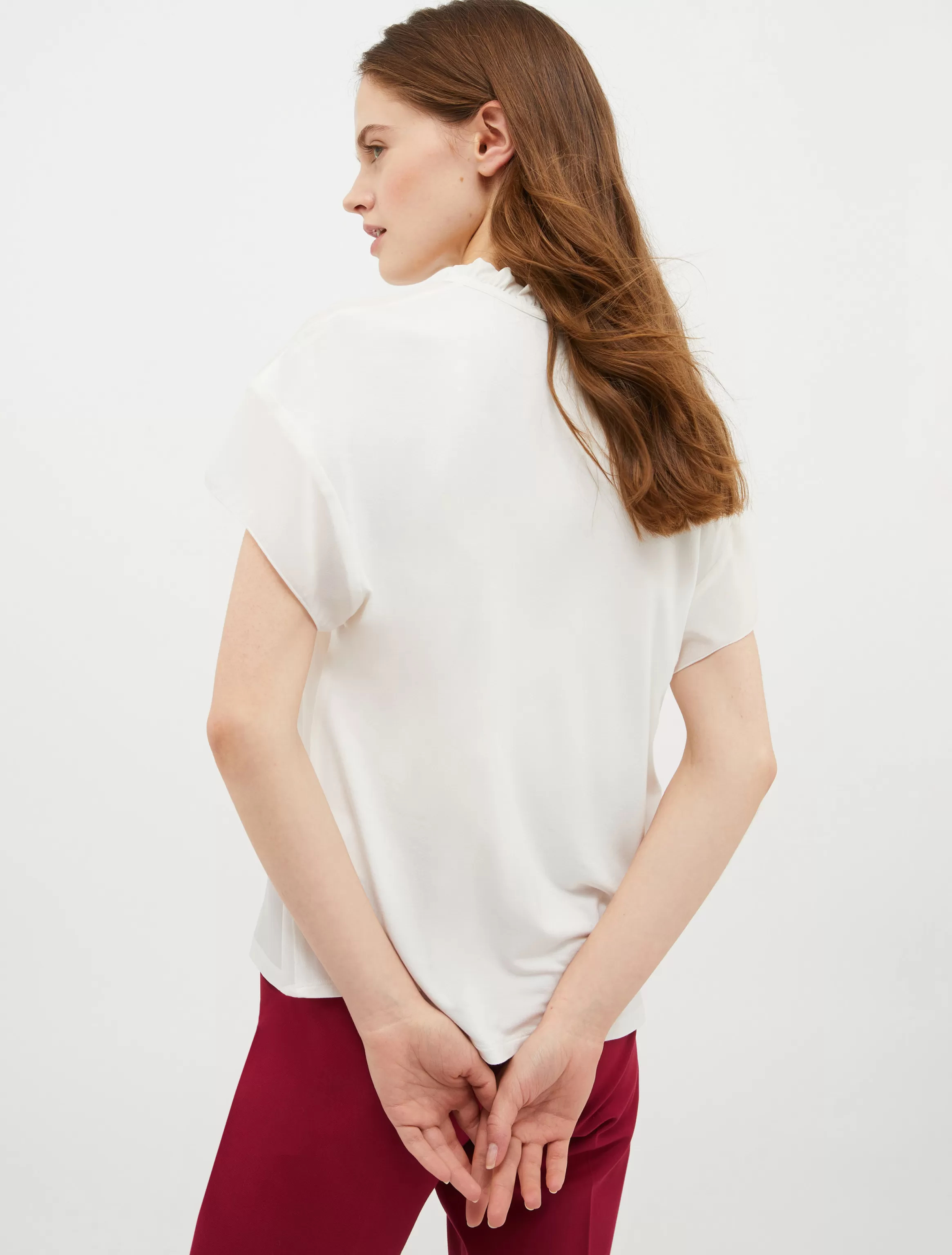 Silk crêpe de Chine and jersey blouse*Max&Co Cheap