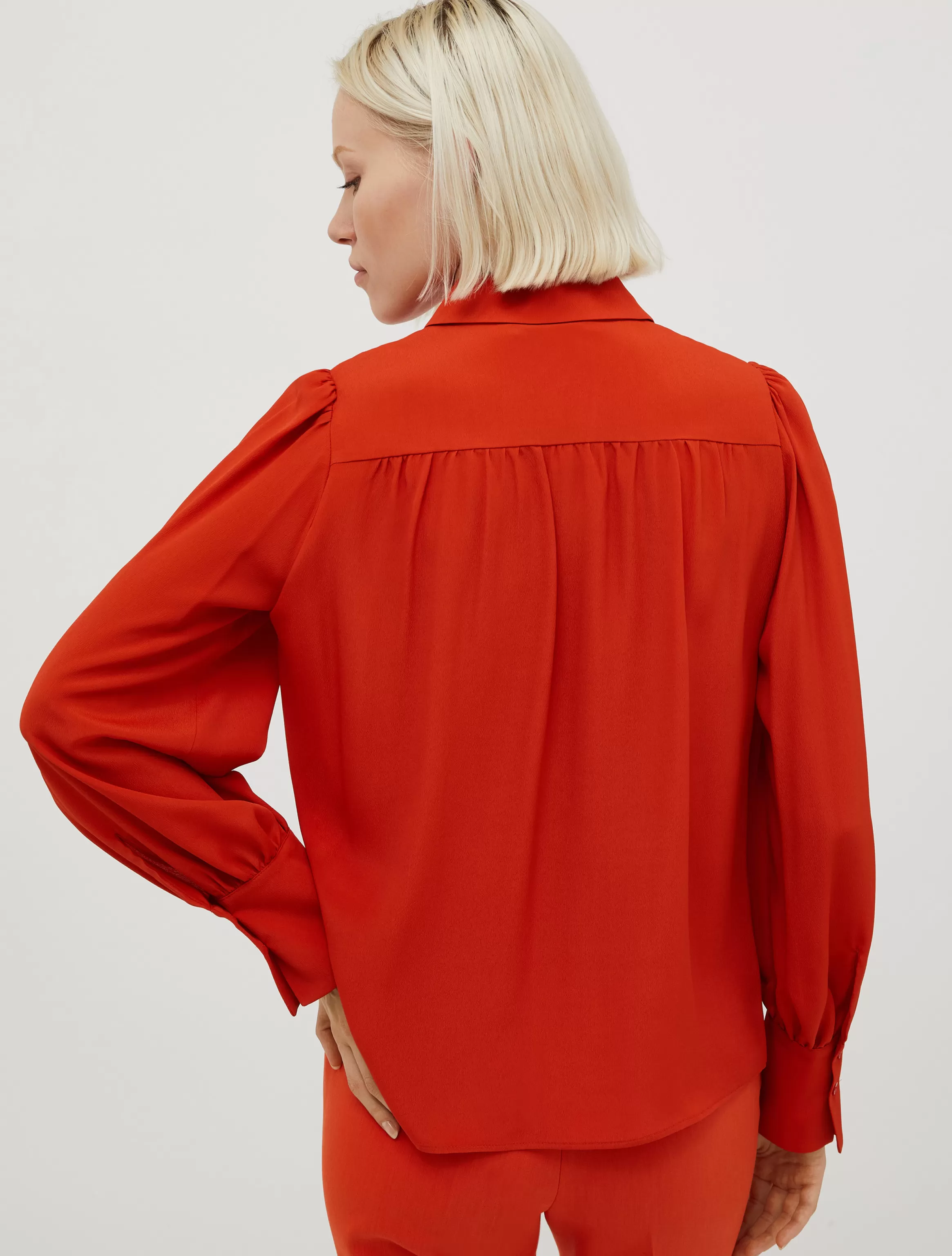 Silk-blend crêpe-de-Chine shirt*Max&Co Sale