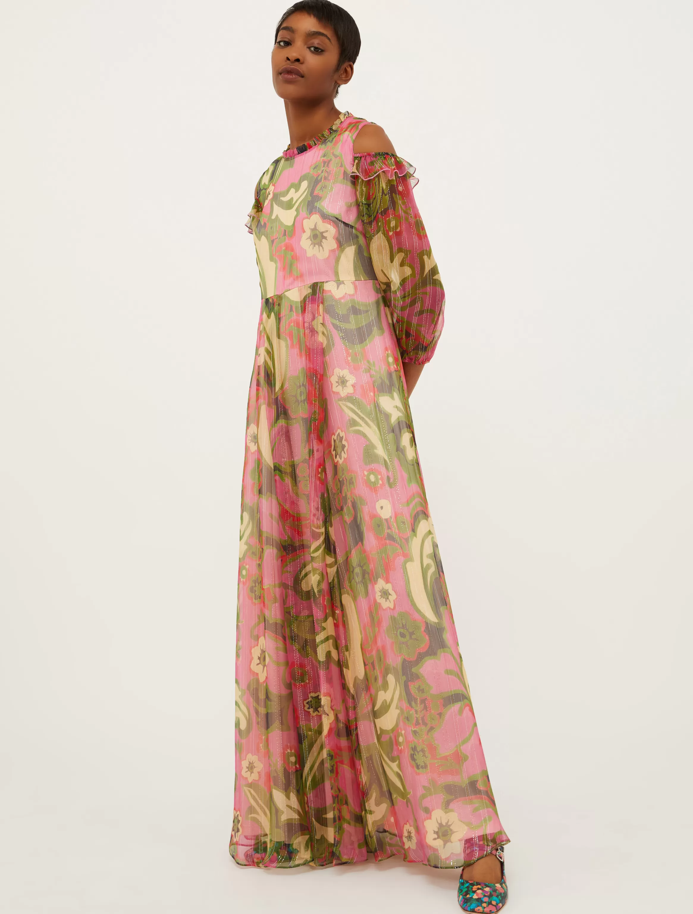 Silk-crepon maxi dress*Max&Co Discount