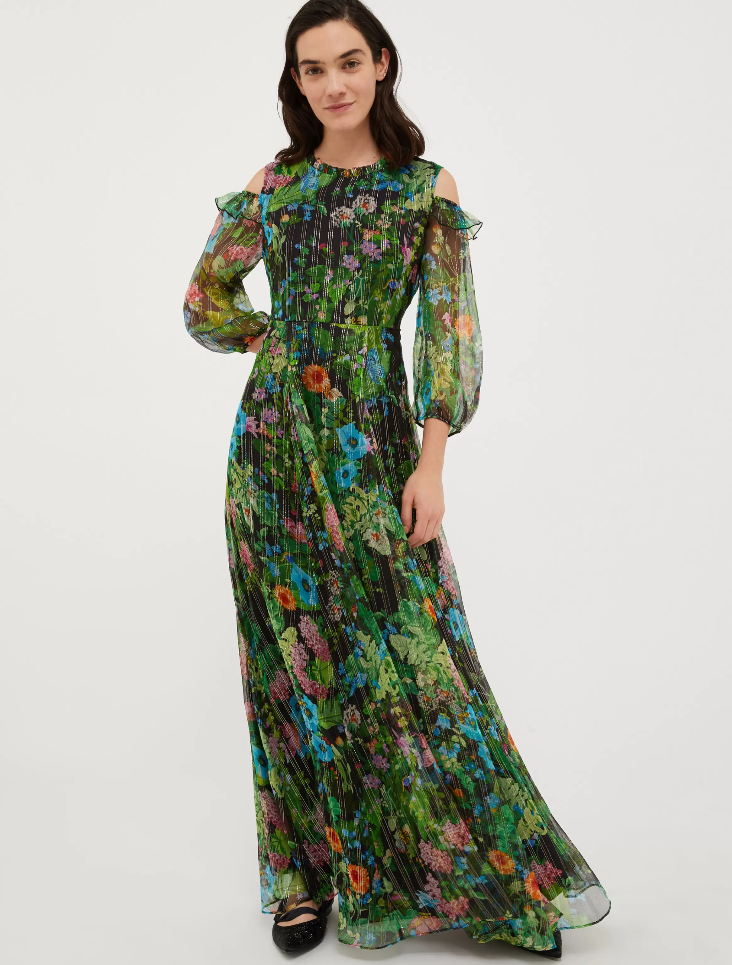 Silk-crepon maxi dress*Max&Co Cheap