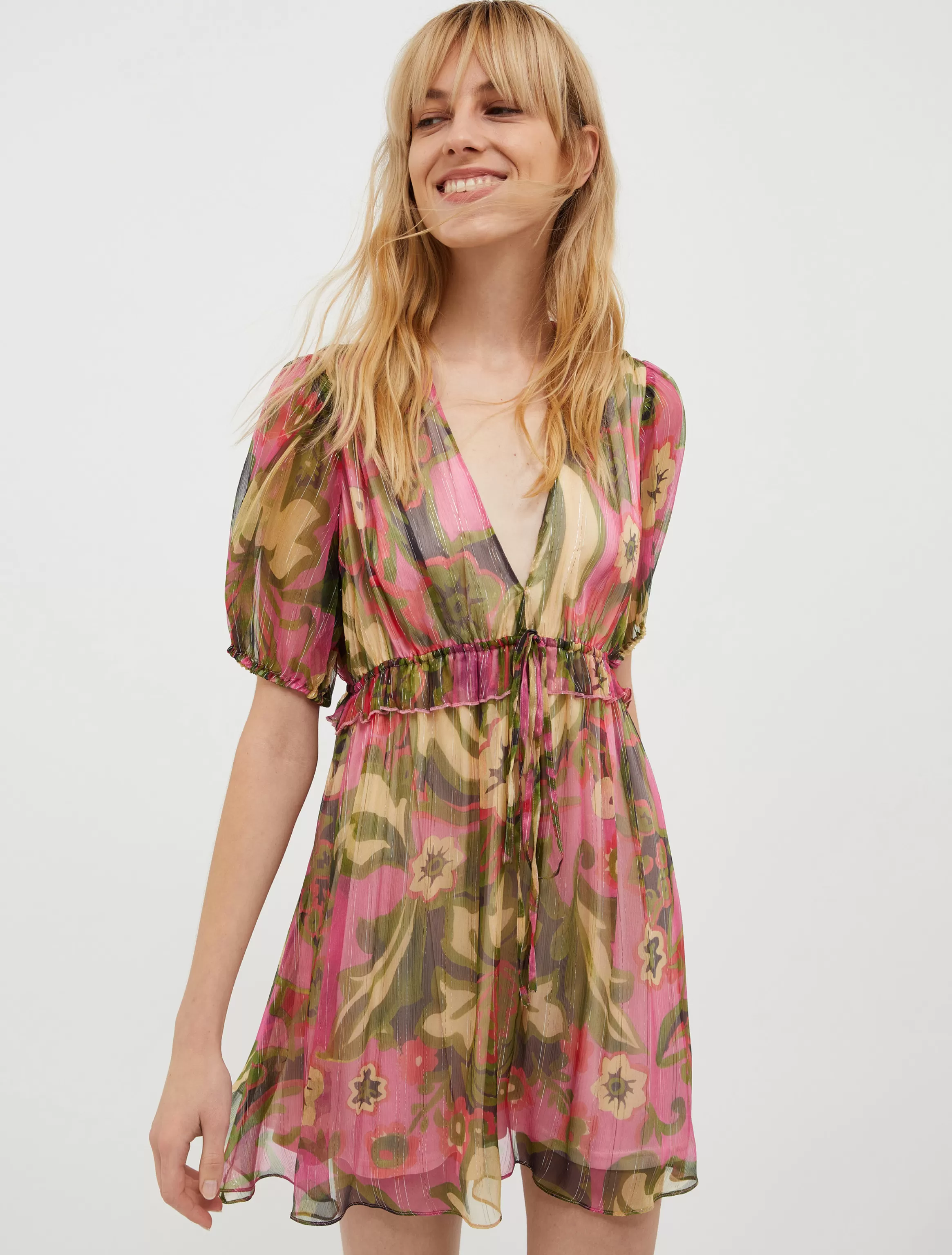 Silk-crepon mini dress*Max&Co Best