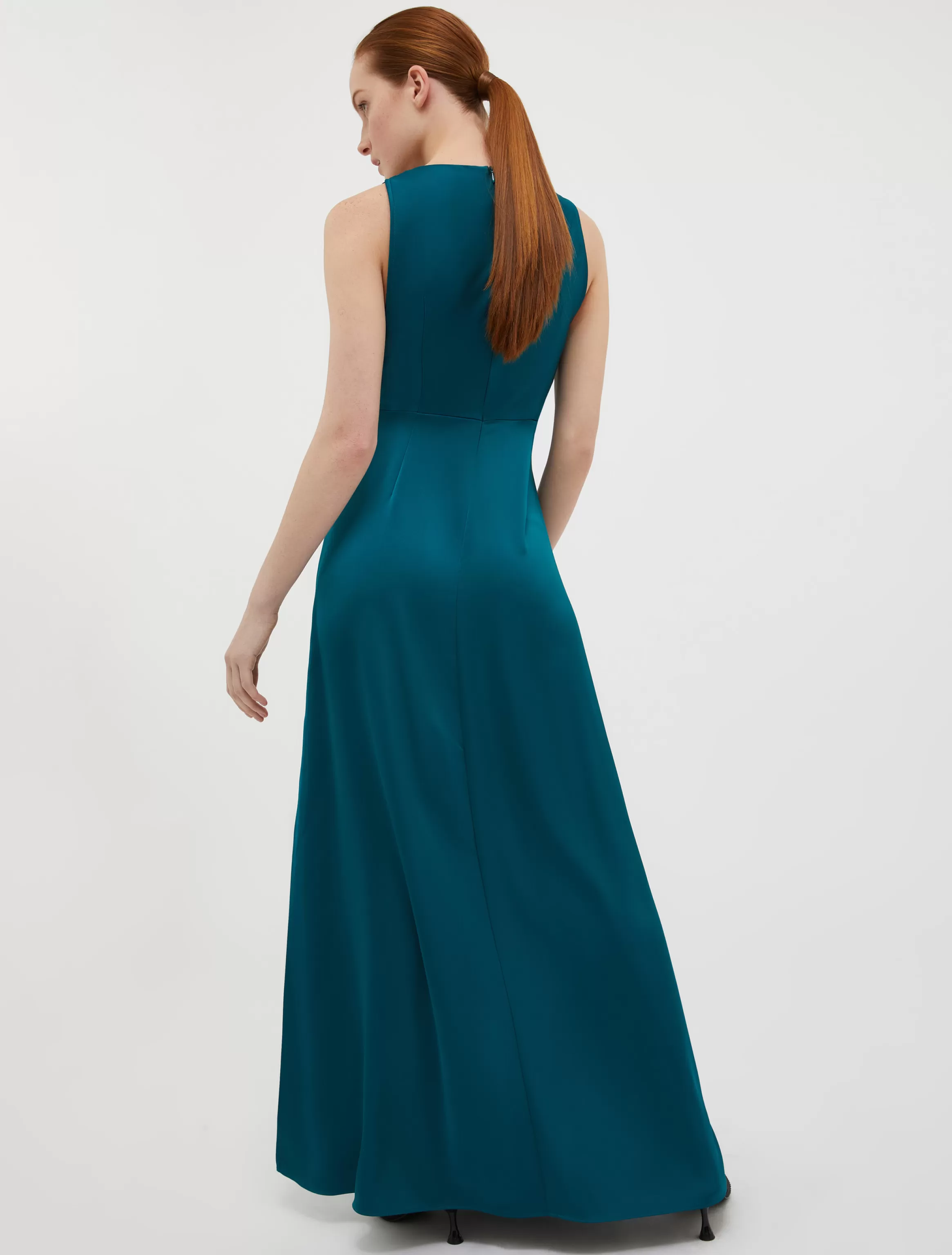 Sleeveless satin maxi dress*Max&Co Cheap