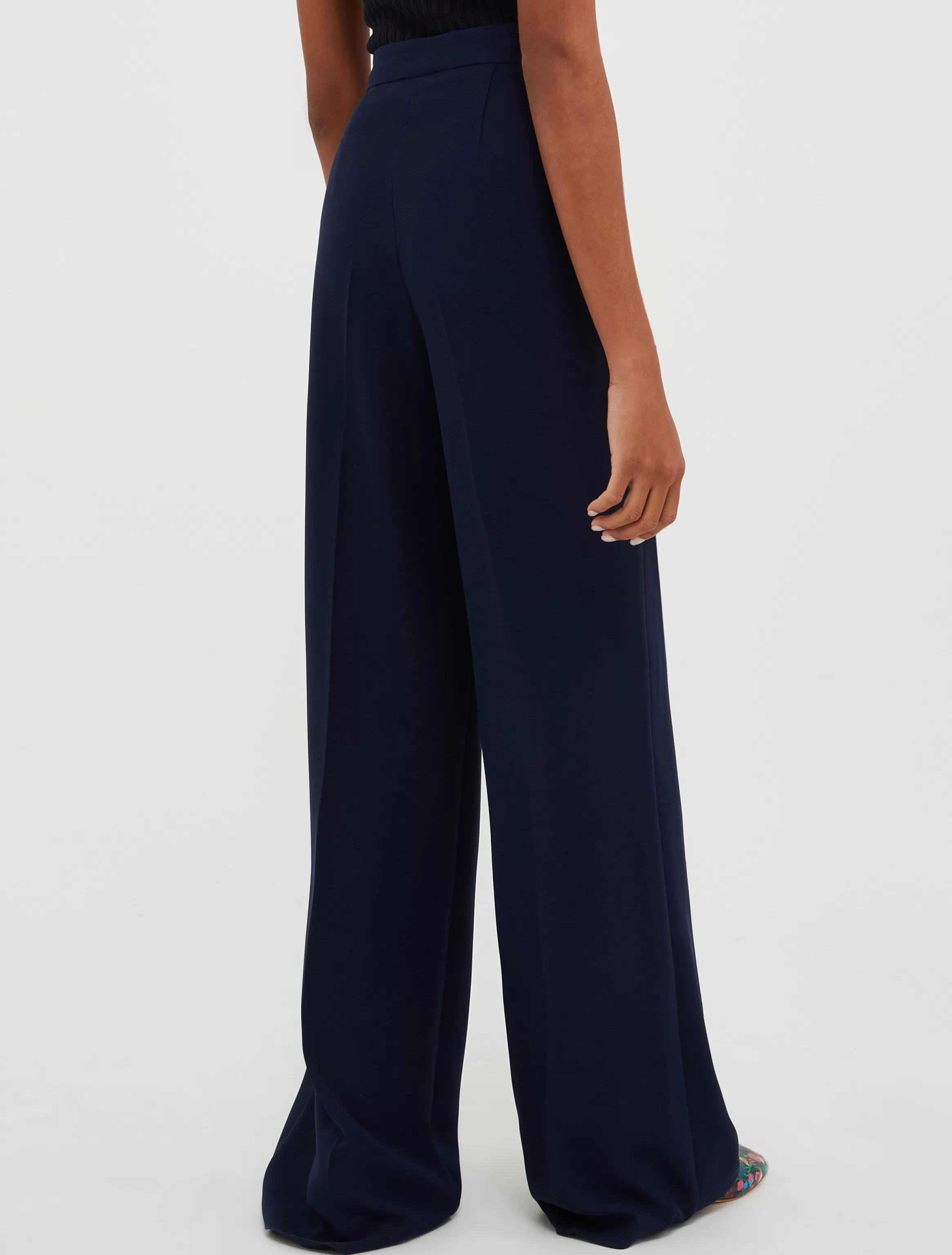 Straight-cut satin trousers*Max&Co Store