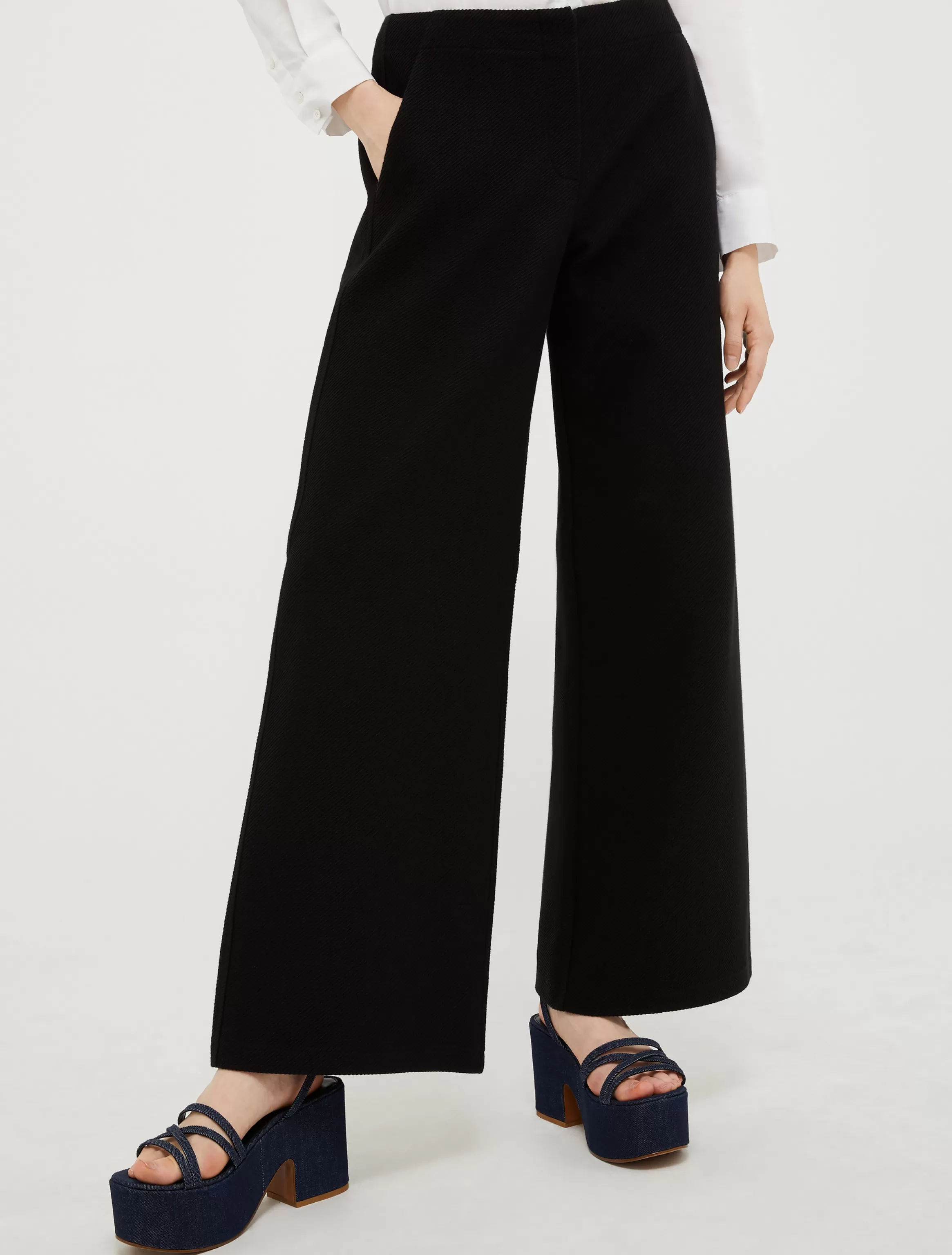 Straight-leg jersey-twill trousers*Max&Co Cheap