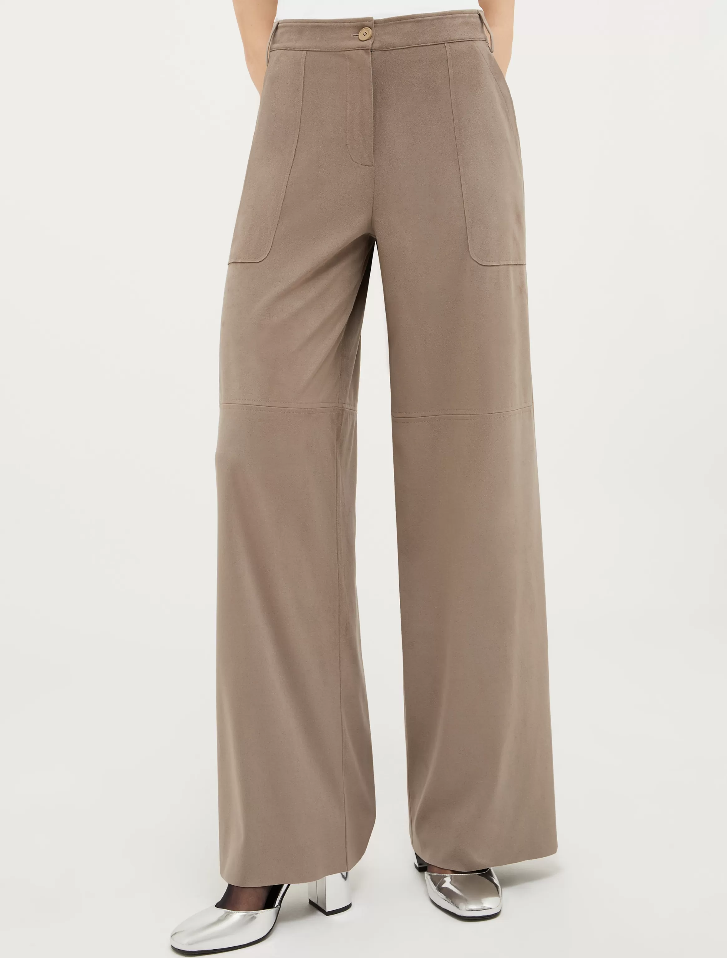 Straight-leg suede-jersey trousers*Max&Co Discount