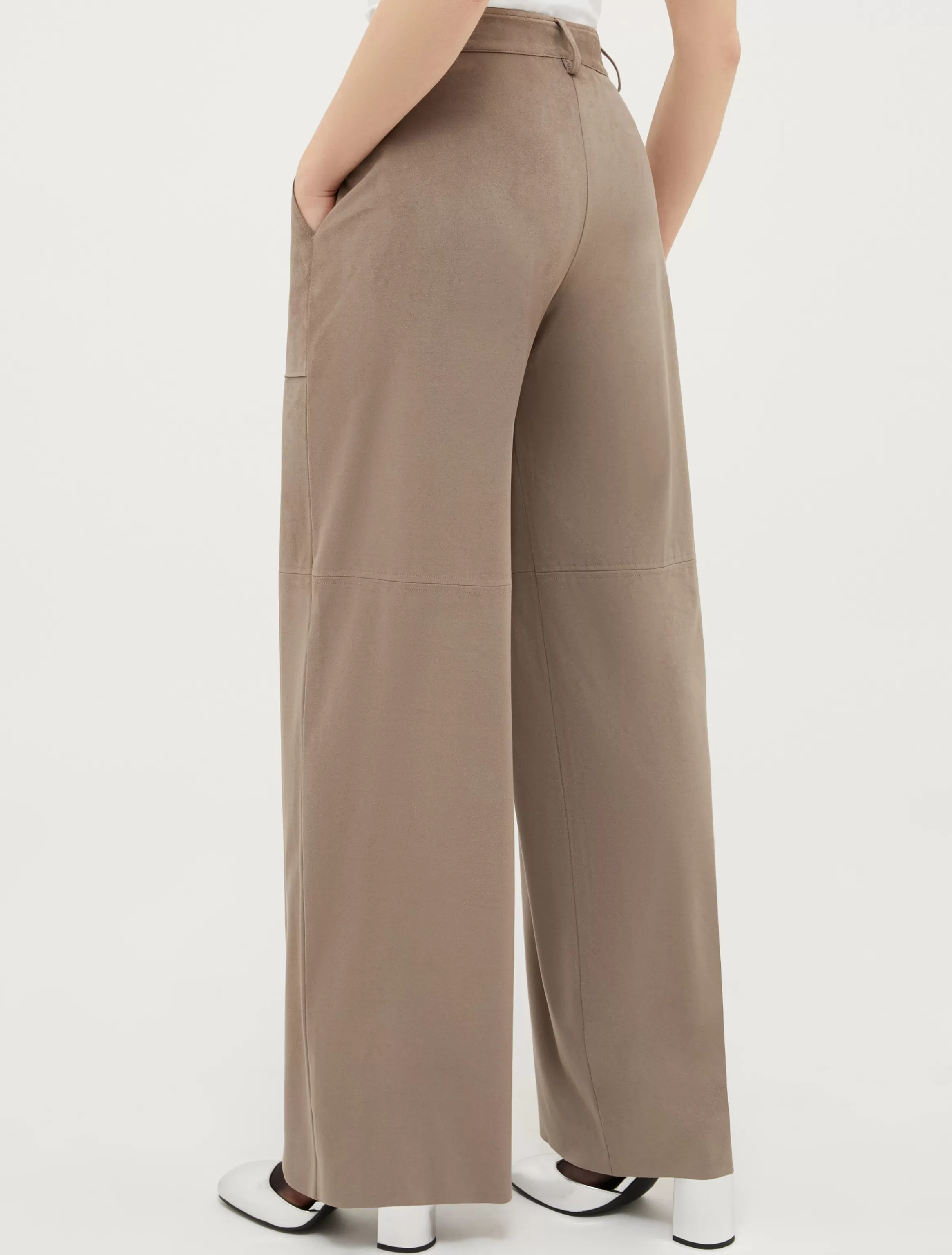 Straight-leg suede-jersey trousers*Max&Co Discount