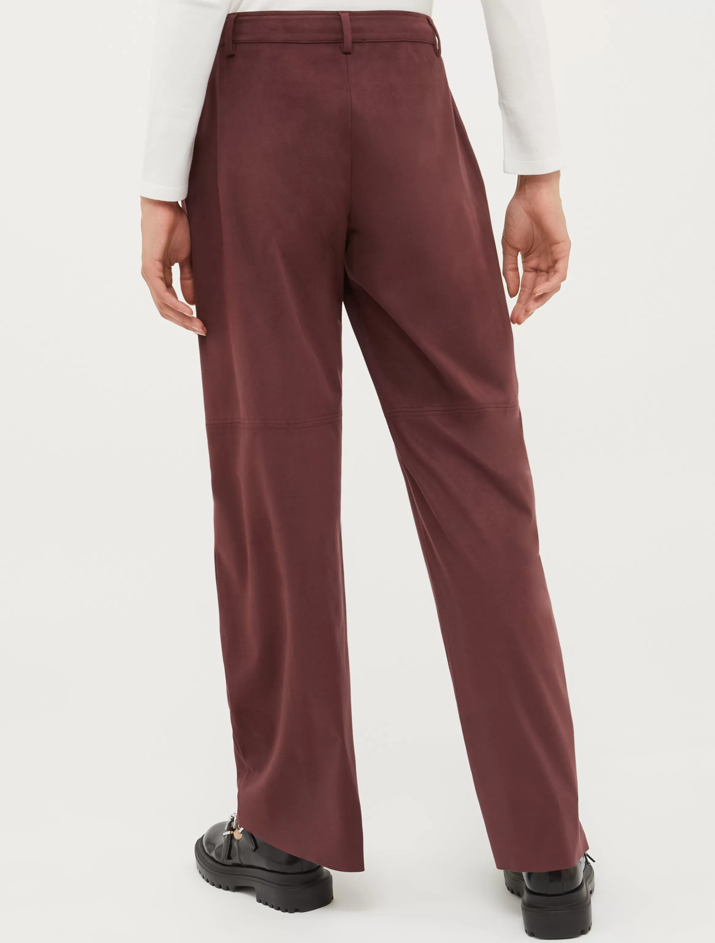 Straight-leg suede-jersey trousers*Max&Co New