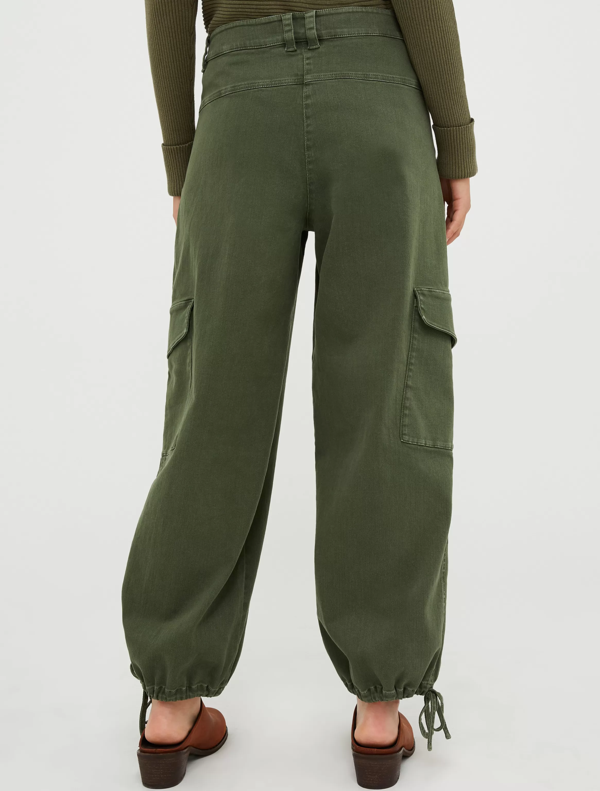 Stretch cotton drill drill cargo trousers*Max&Co Hot