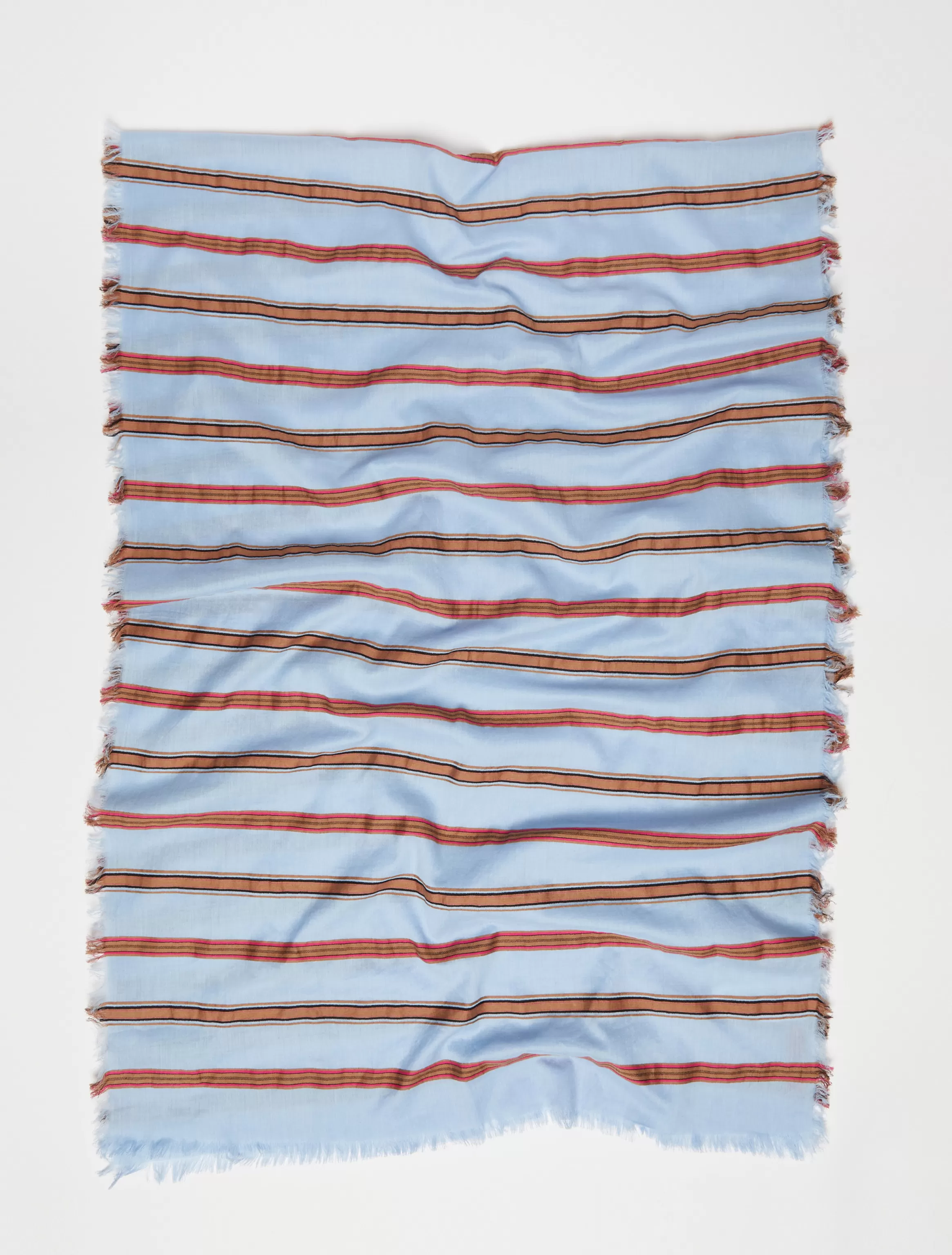 Striped cotton-voile stole*Max&Co Cheap