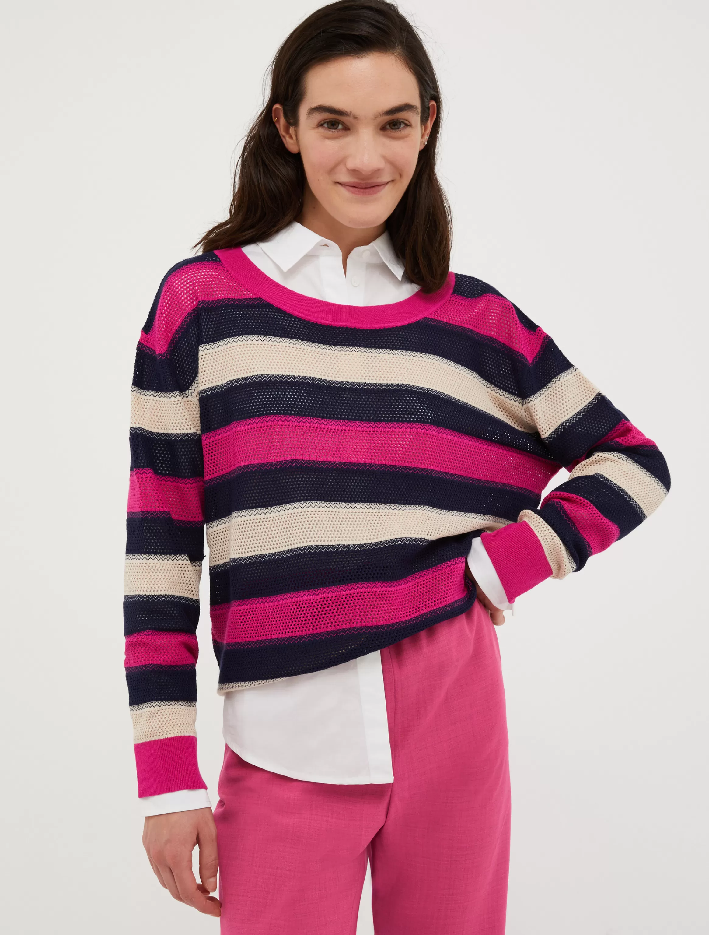 Striped openwork jumper*Max&Co Clearance