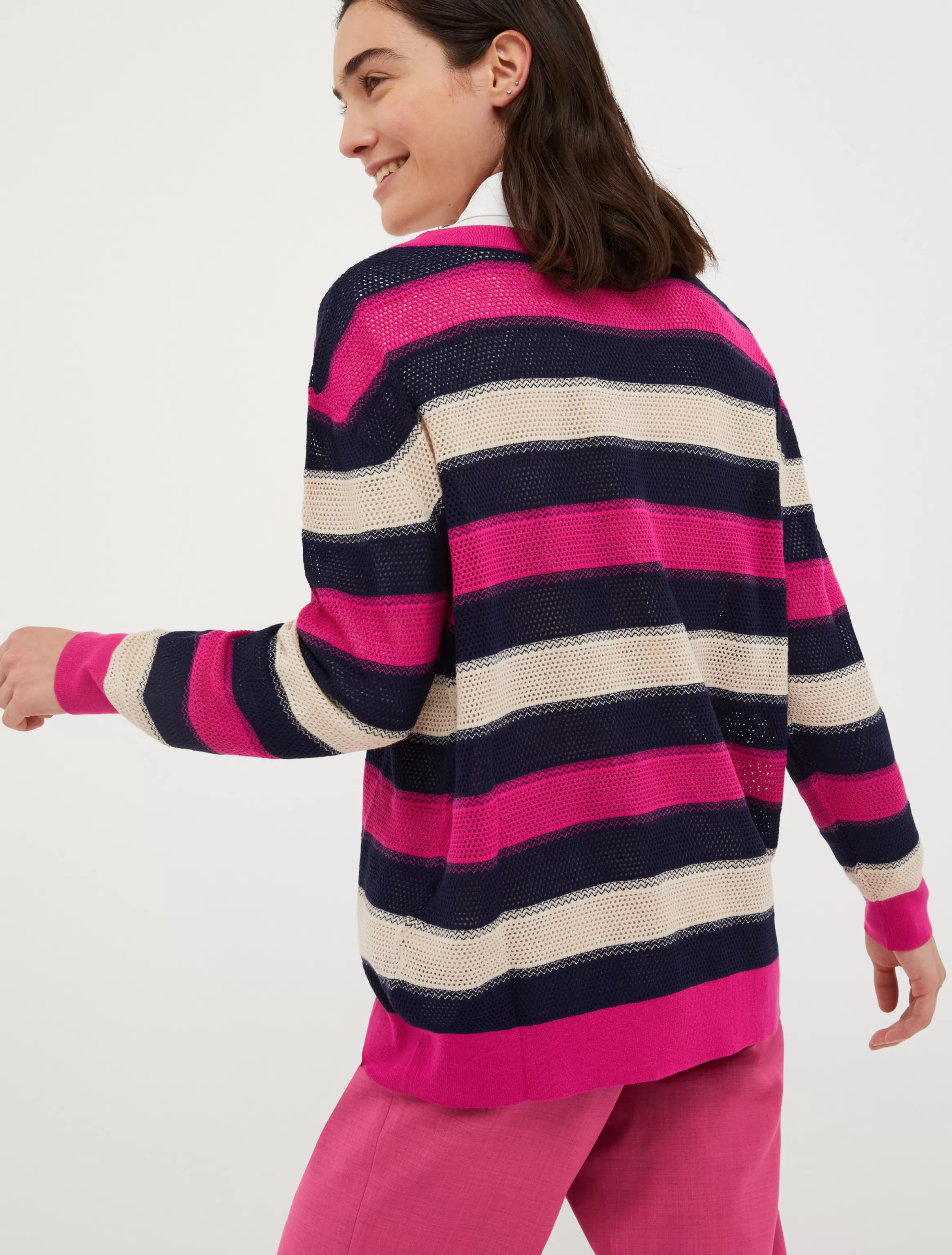 Striped openwork jumper*Max&Co Clearance