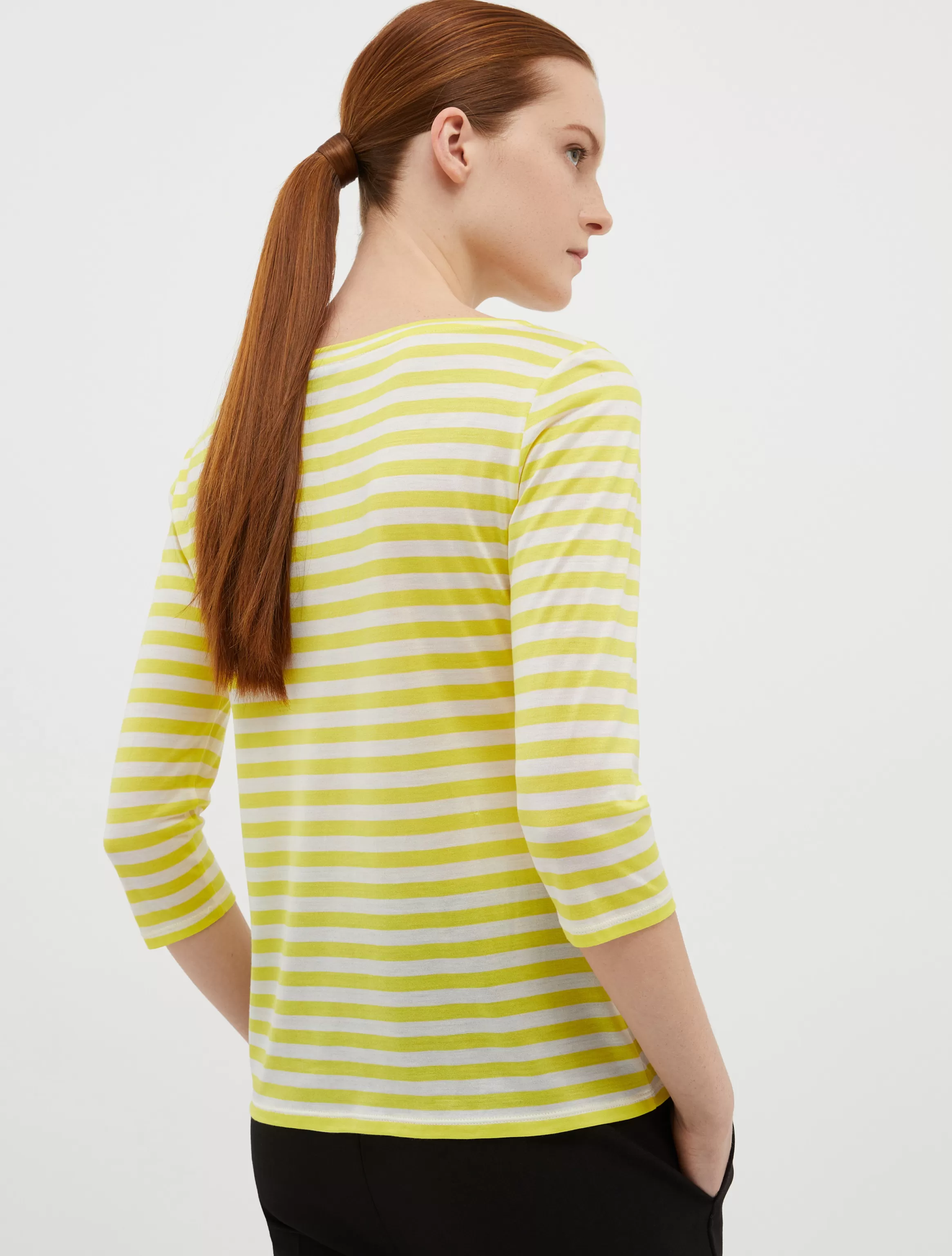 Striped silk-jersey T-shirt*Max&Co Flash Sale