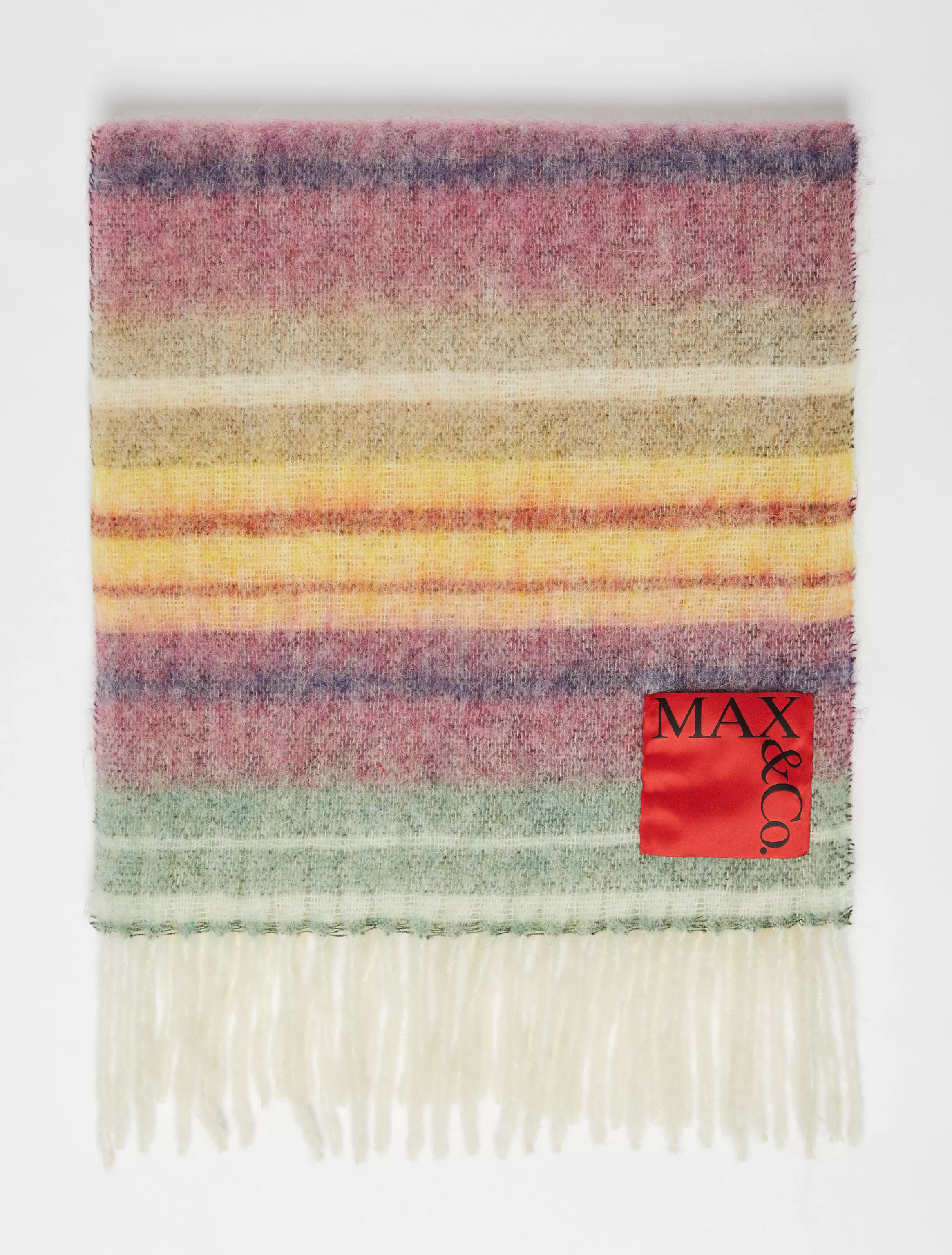 Striped wool and alpaca scarf*Max&Co Outlet