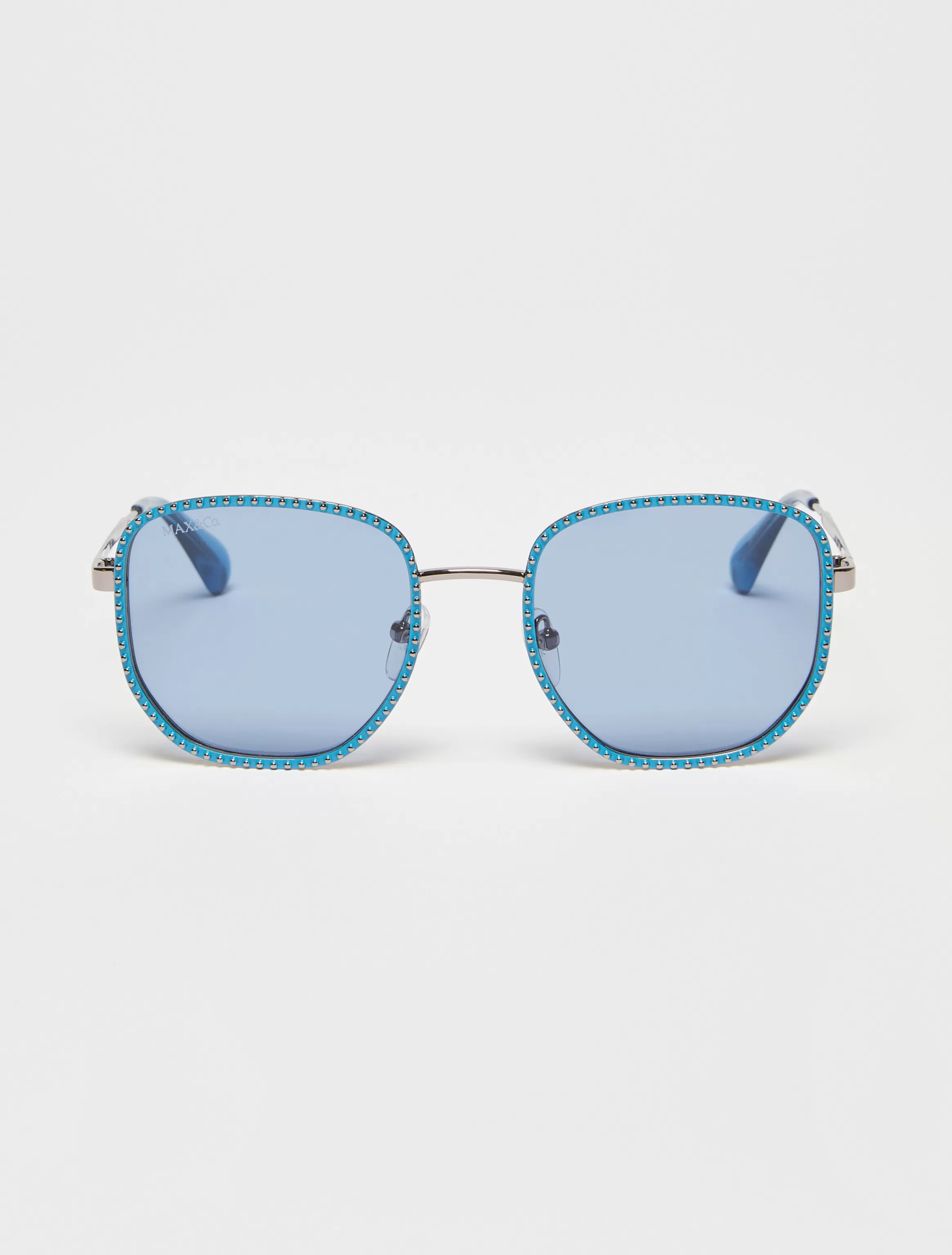 Studded metal square sunglasses*Max&Co Outlet