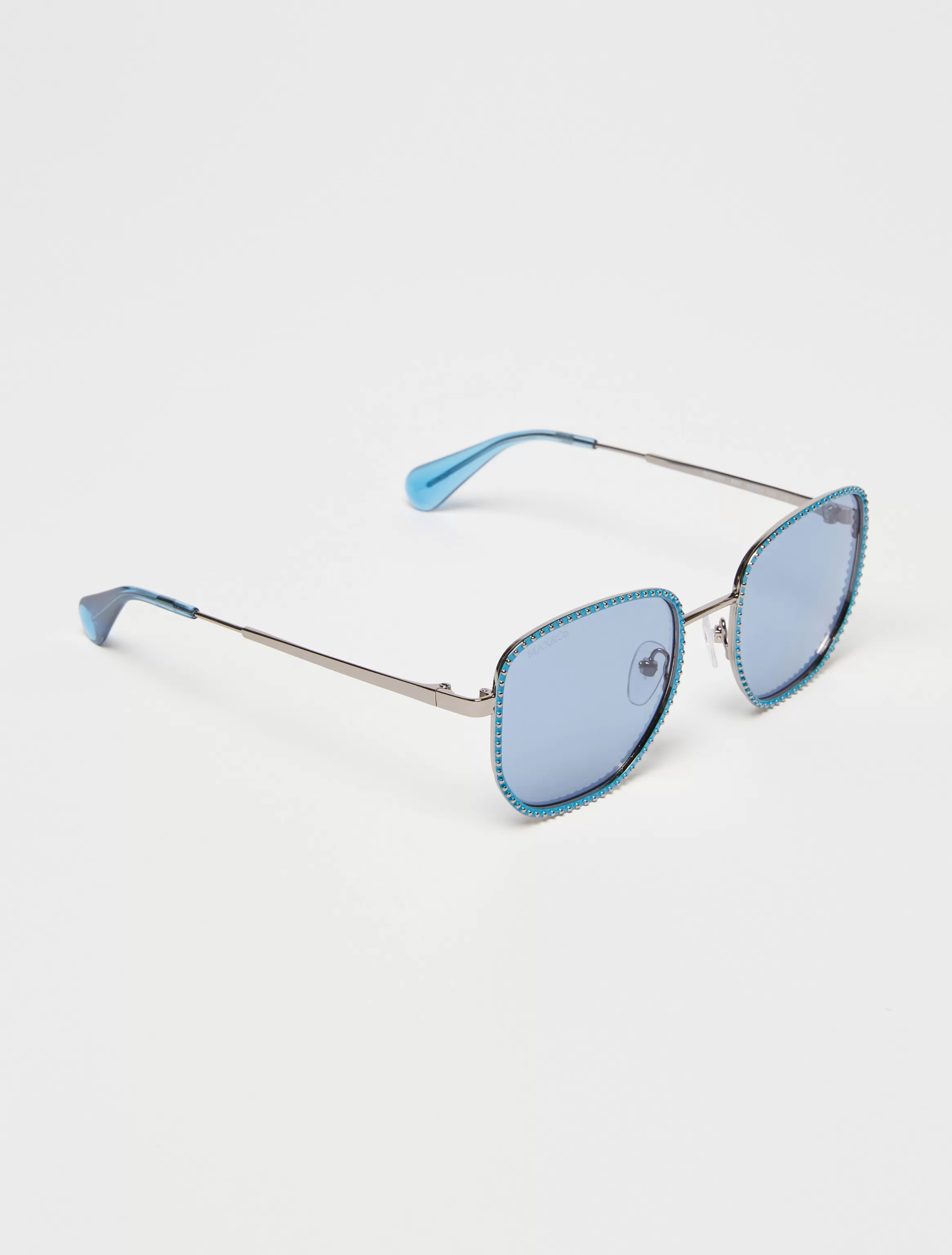 Studded metal square sunglasses*Max&Co Outlet