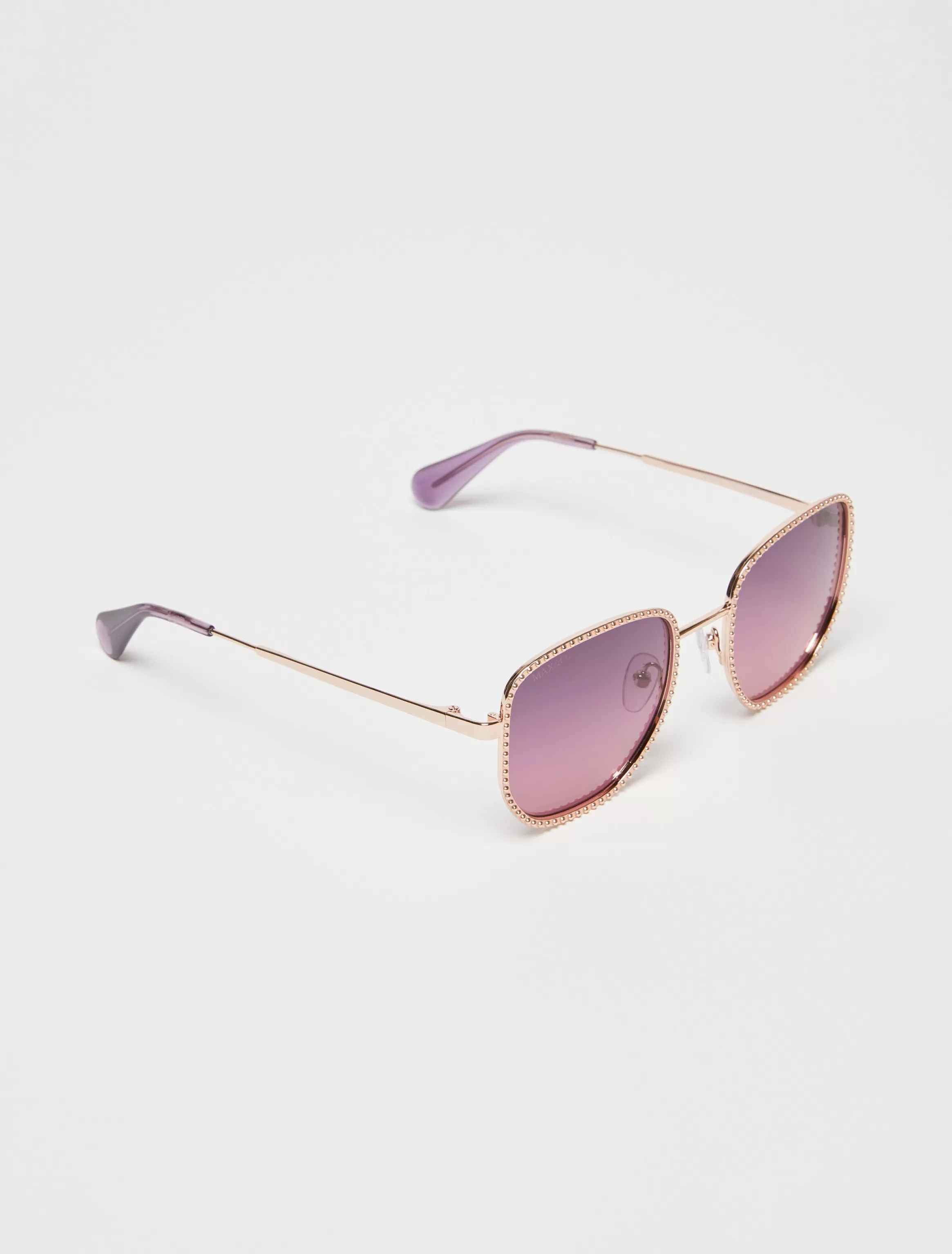 Studded metal square sunglasses*Max&Co Hot