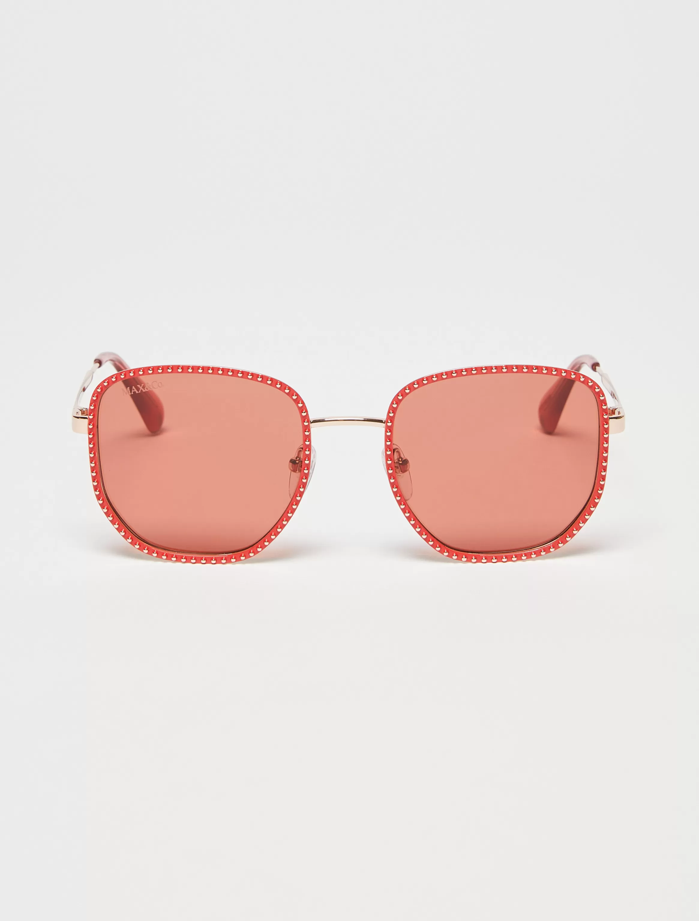 Studded metal square sunglasses*Max&Co Store