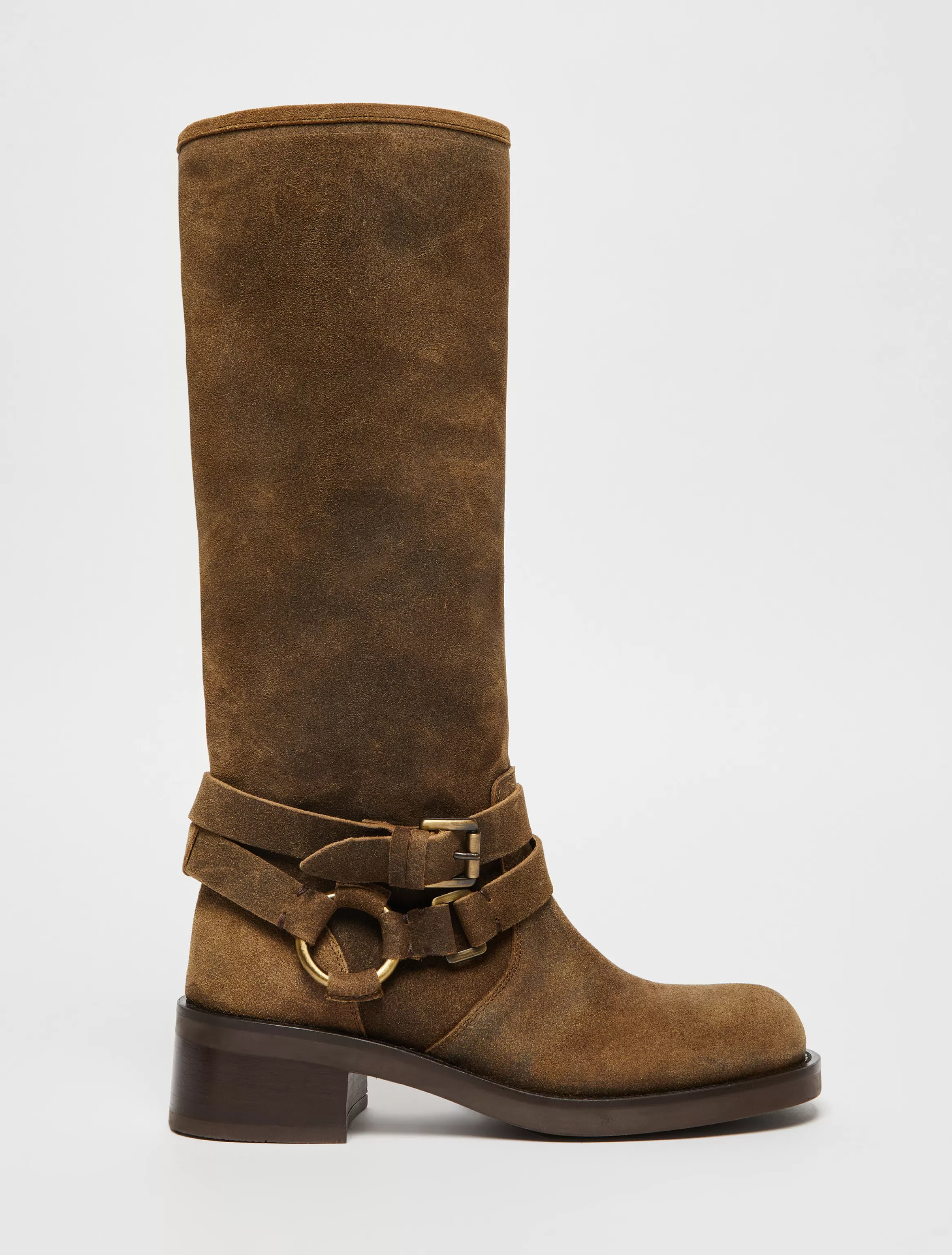 Suede biker boots*Max&Co Hot