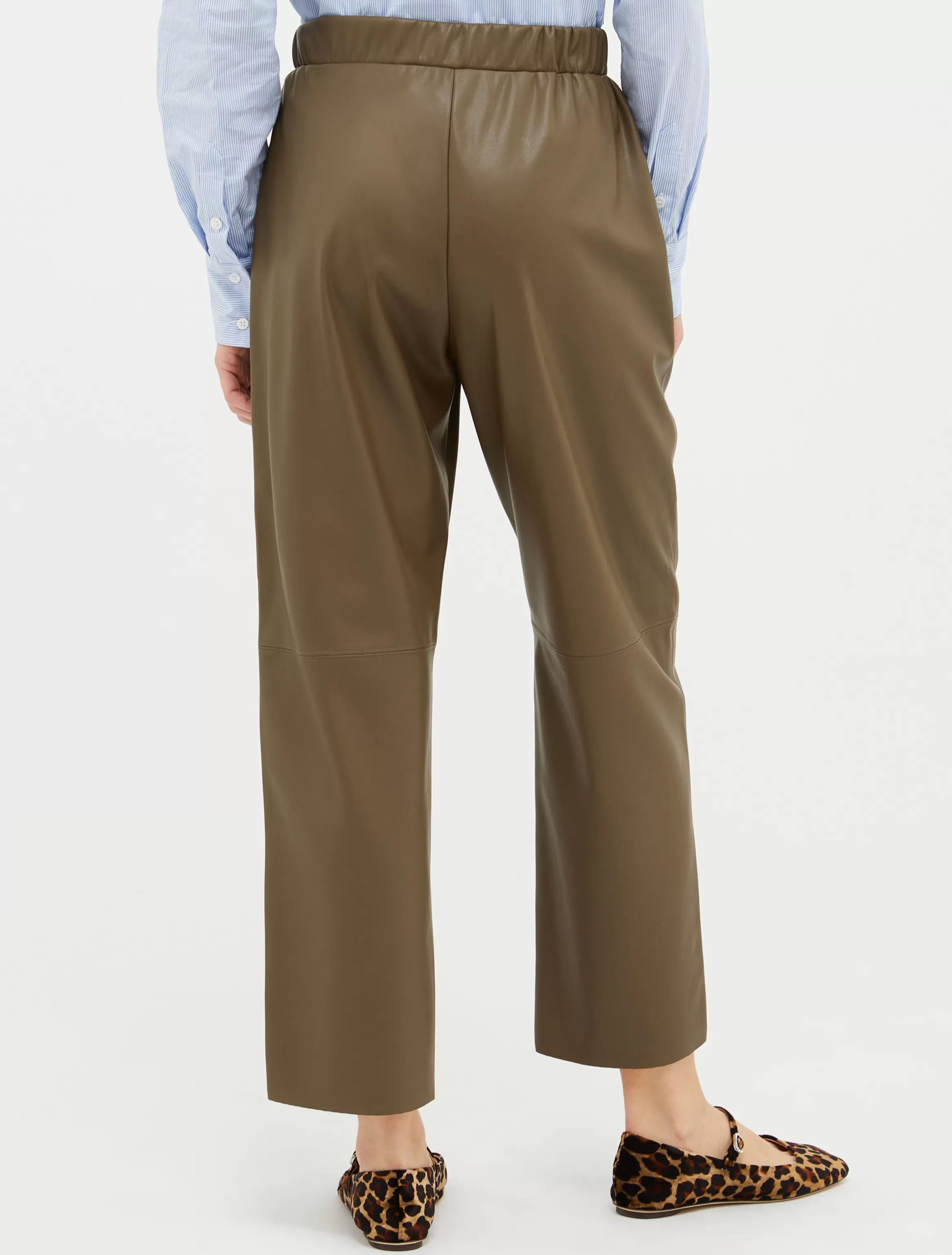 Tapered coated-jersey trousers*Max&Co New