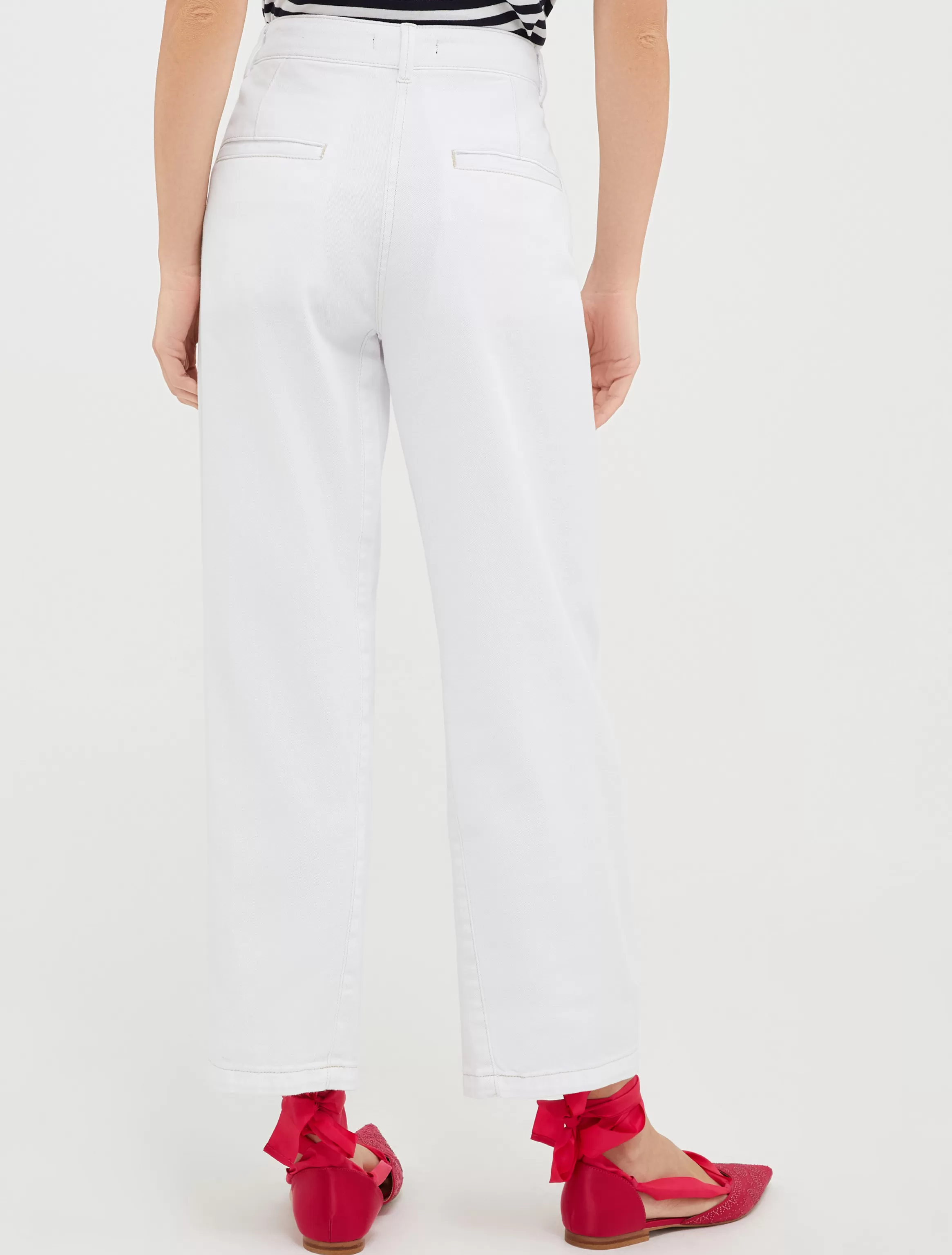 Tapered cotton-drill trousers*Max&Co Outlet