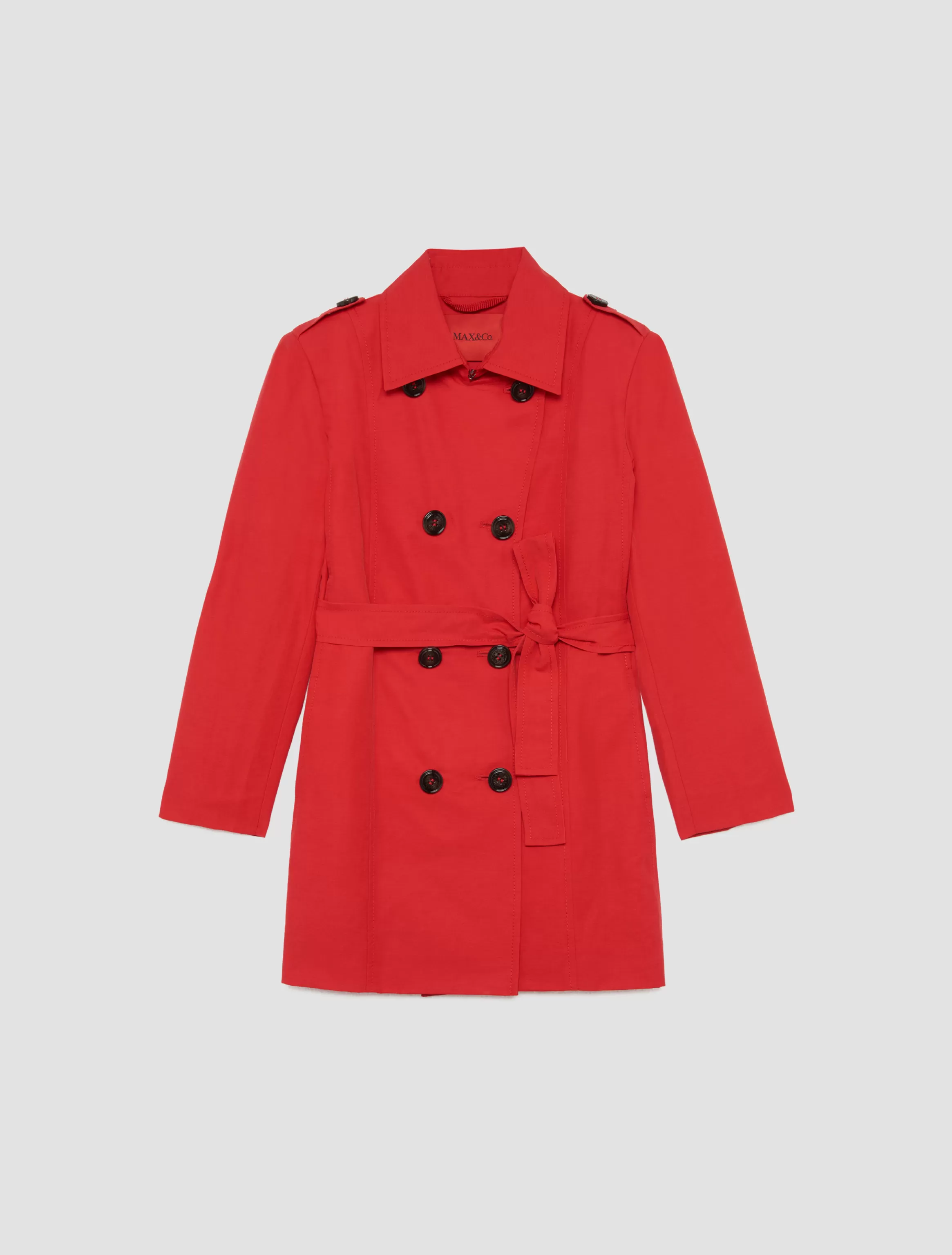 Technical cotton trench coat KID*Max&Co Best Sale