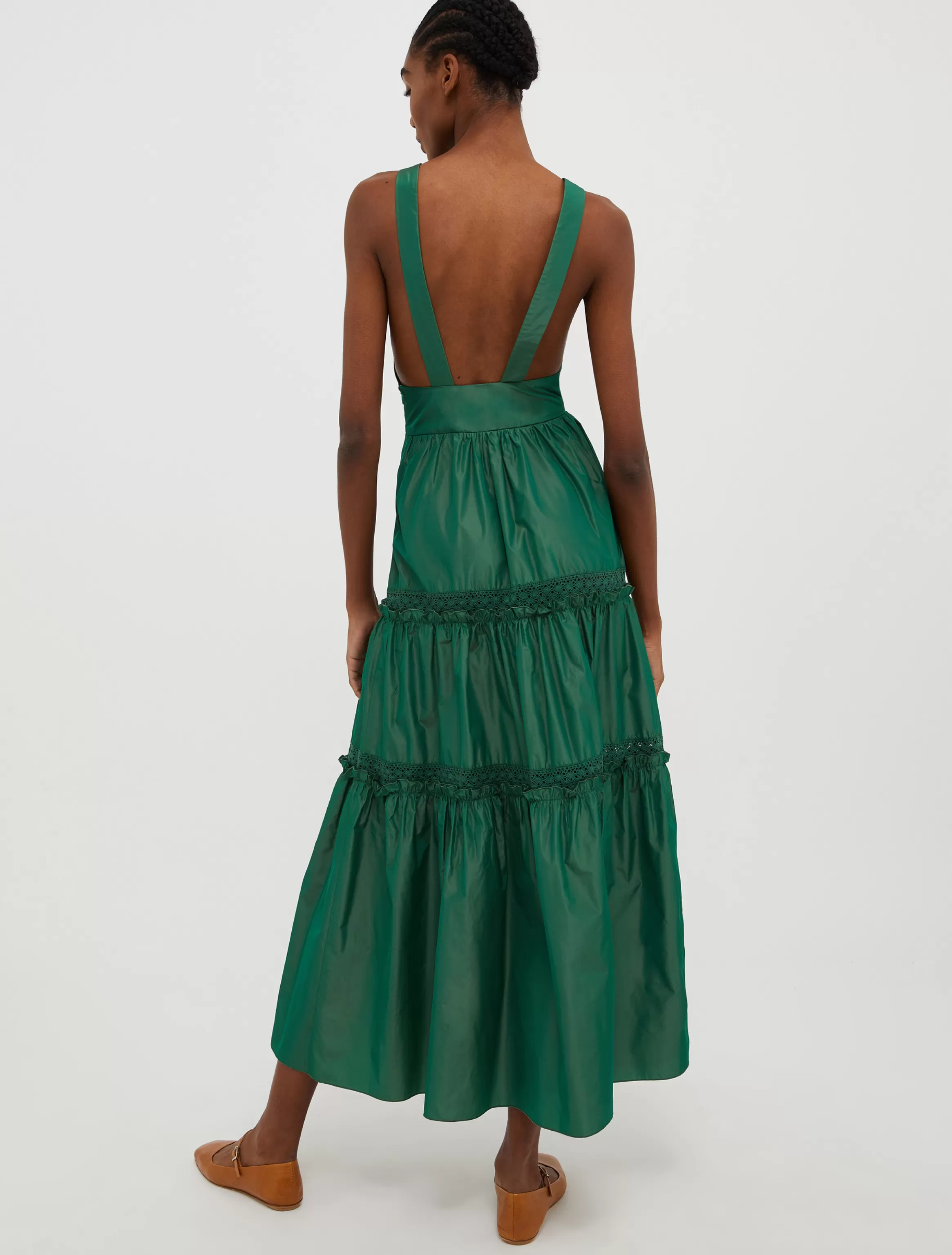 Tiered taffeta maxi dress*Max&Co Store