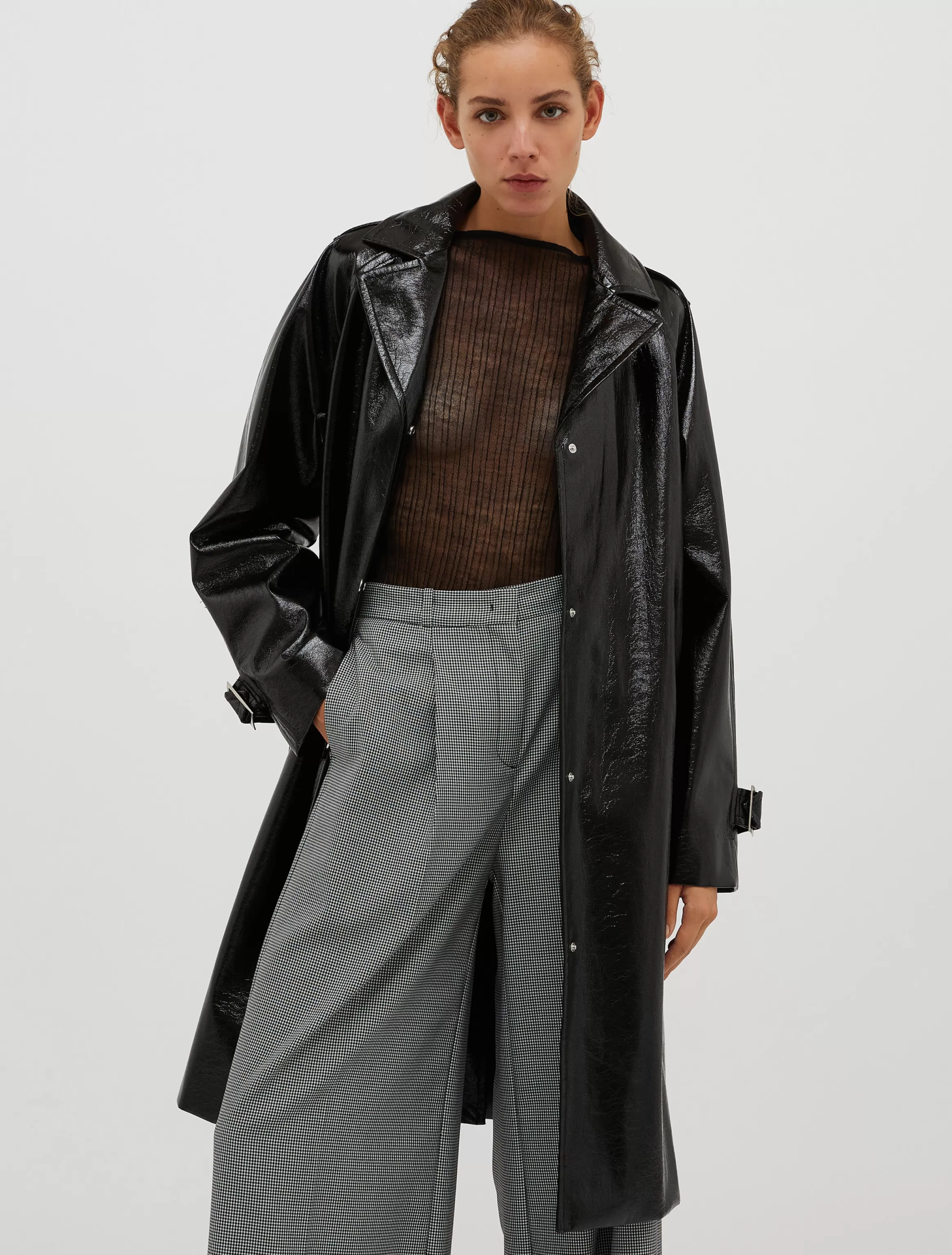 Trench coat in glossy patent leather*Max&Co Hot