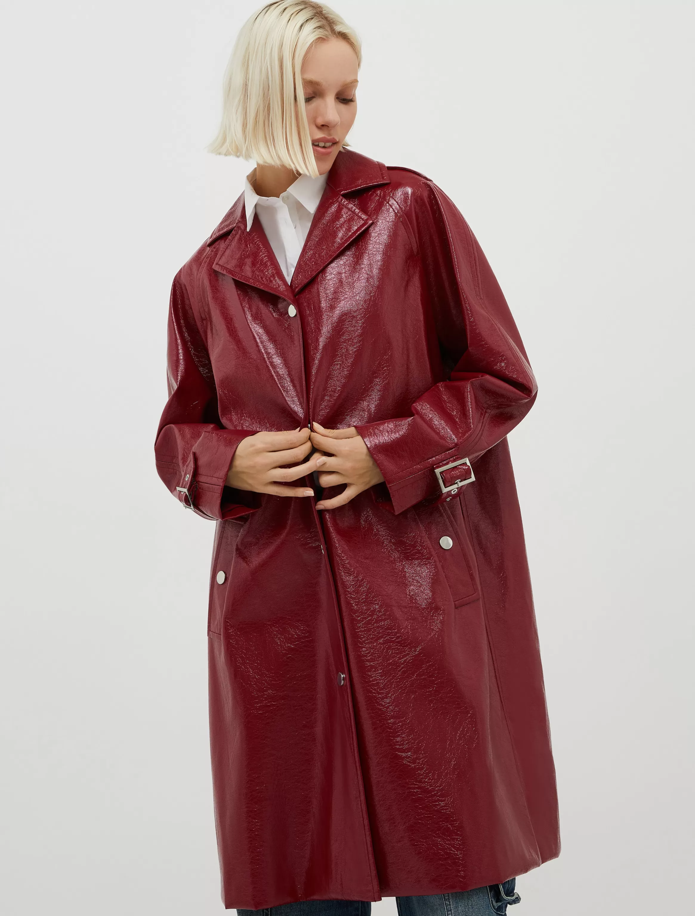 Trench coat in glossy patent leather*Max&Co Shop