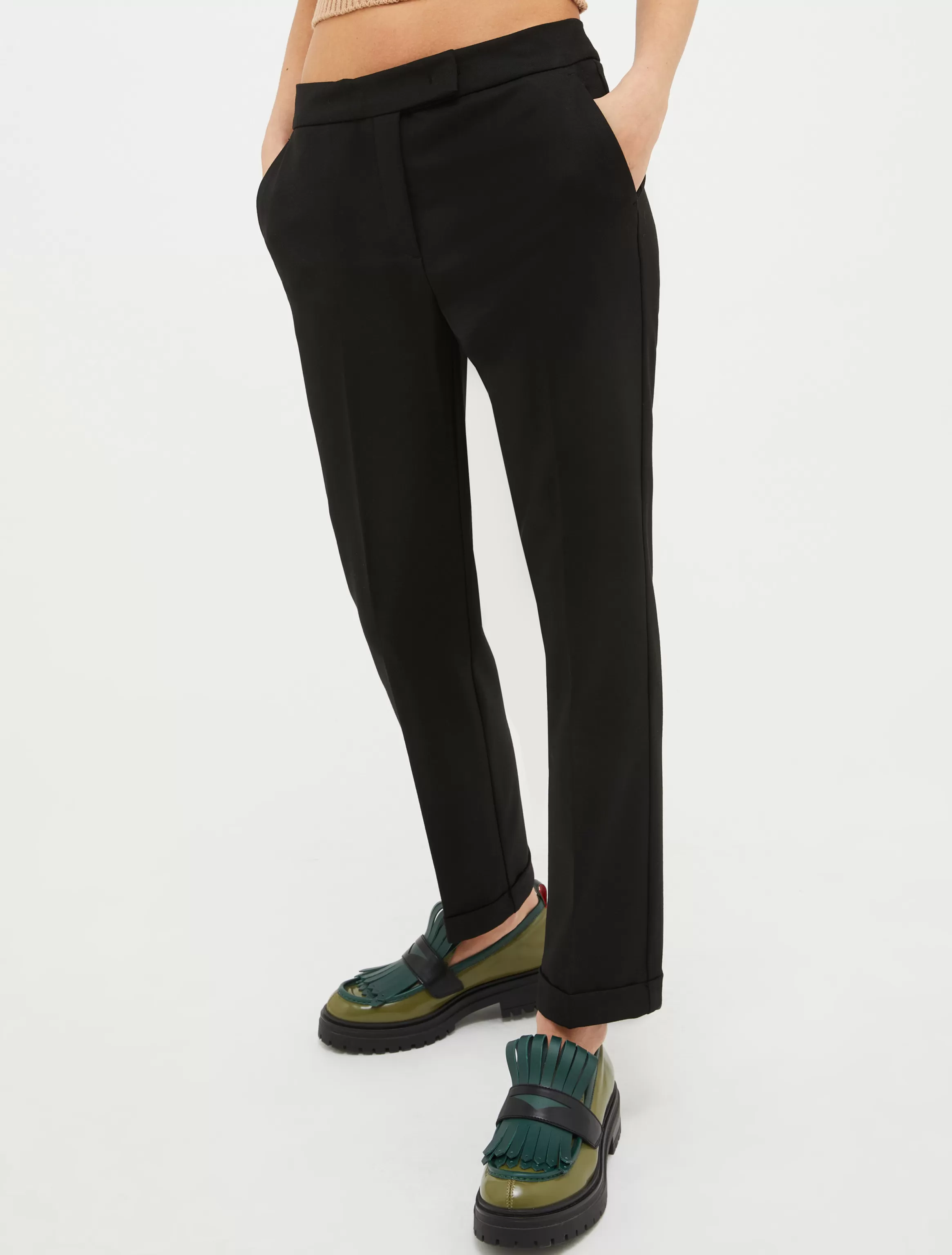 Turn-up slim-fit trousers*Max&Co Discount