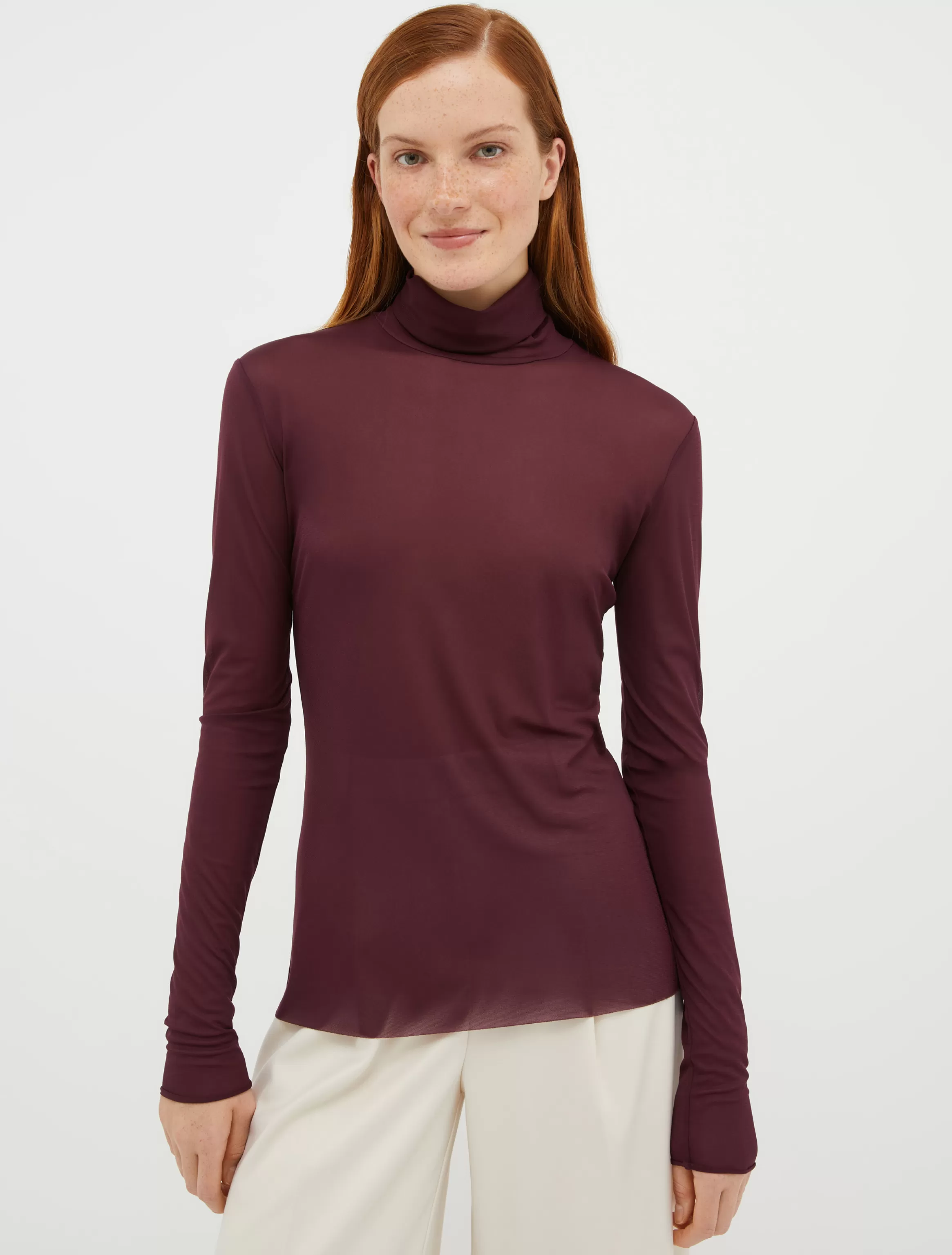 Turtleneck tulle-jersey top*Max&Co Cheap