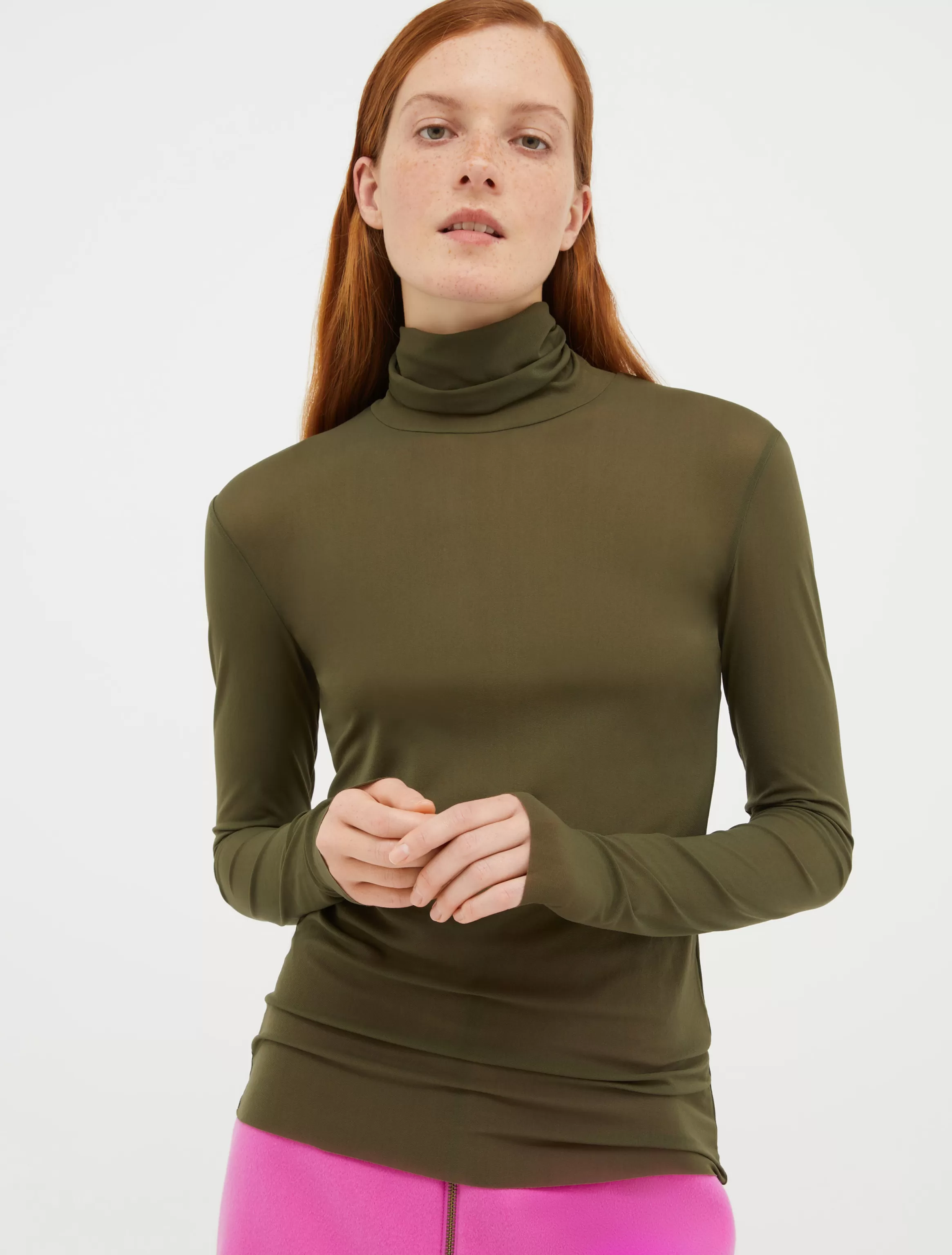 Turtleneck tulle-jersey top*Max&Co Sale