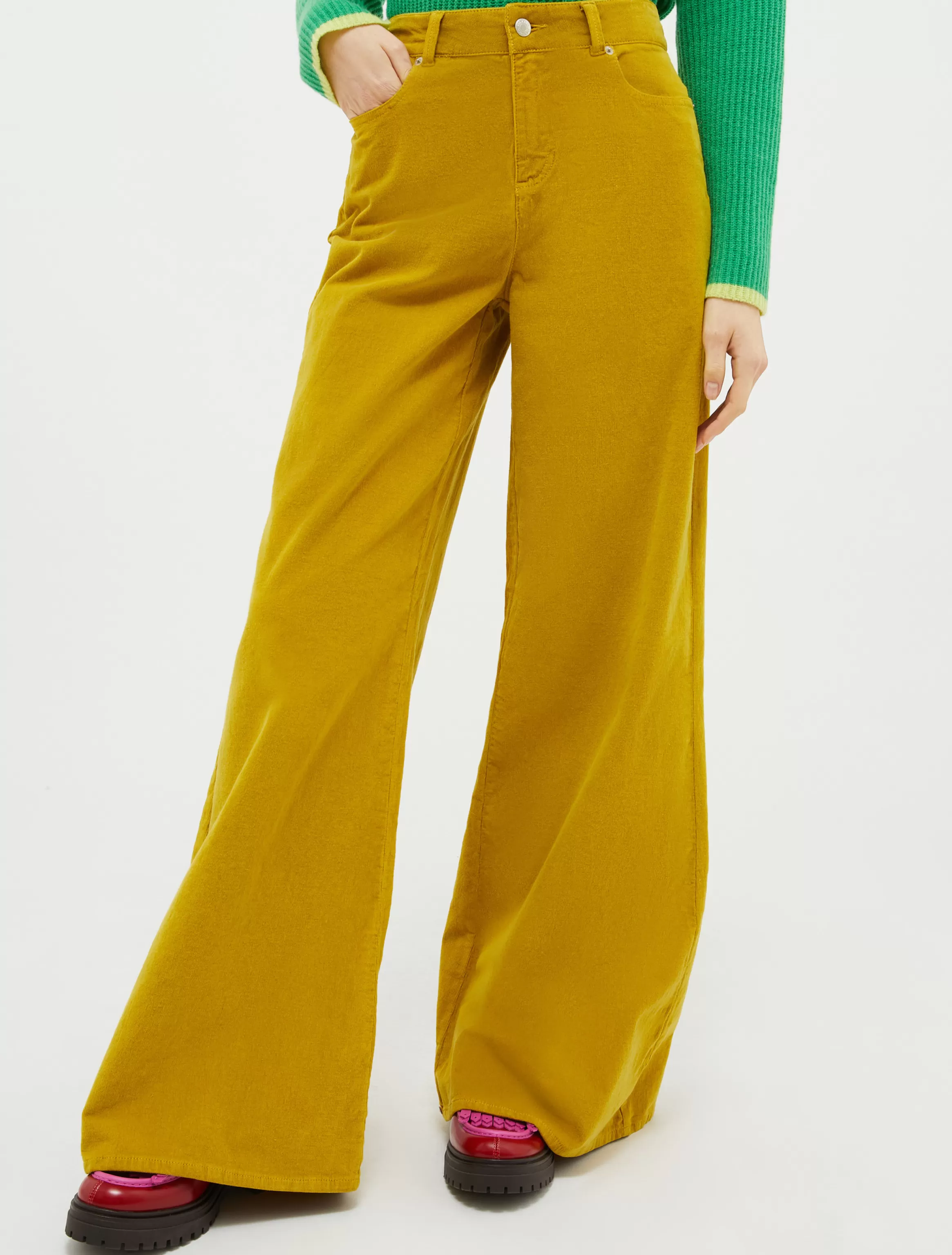 Velvet palazzo trousers*Max&Co Cheap